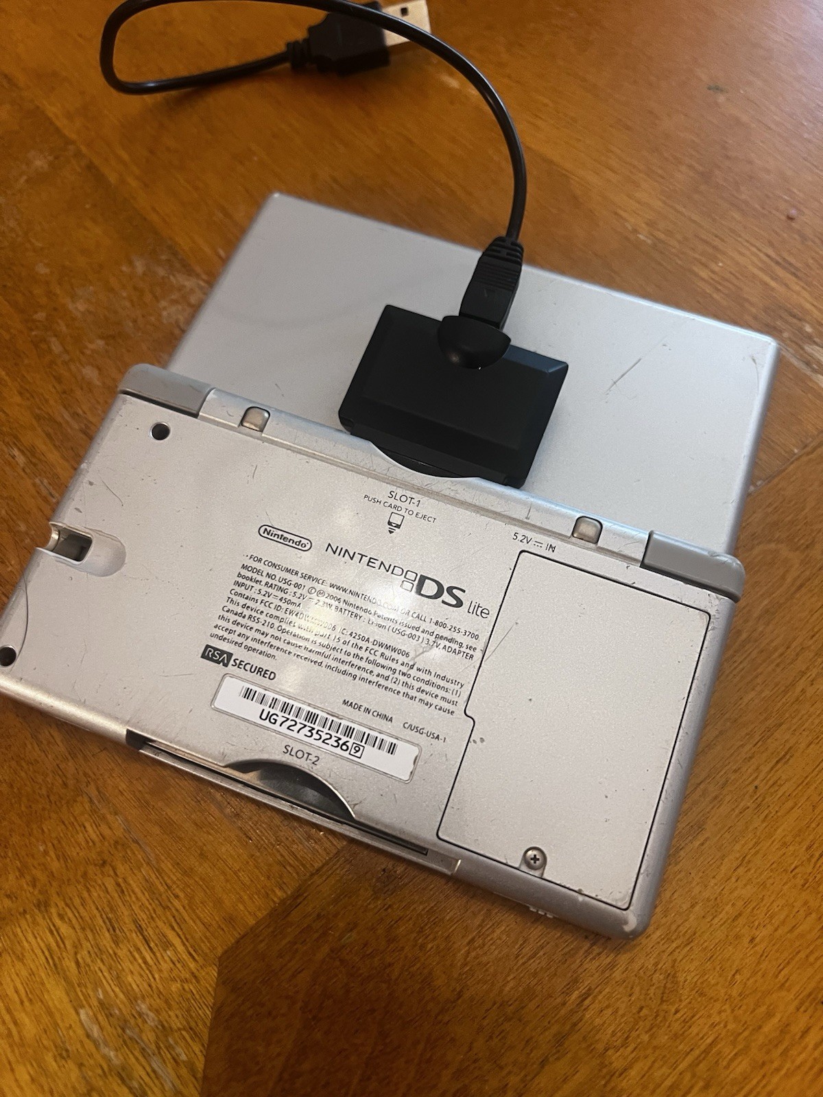 Nintendo DS Lite Silver with Action Replay and charger
