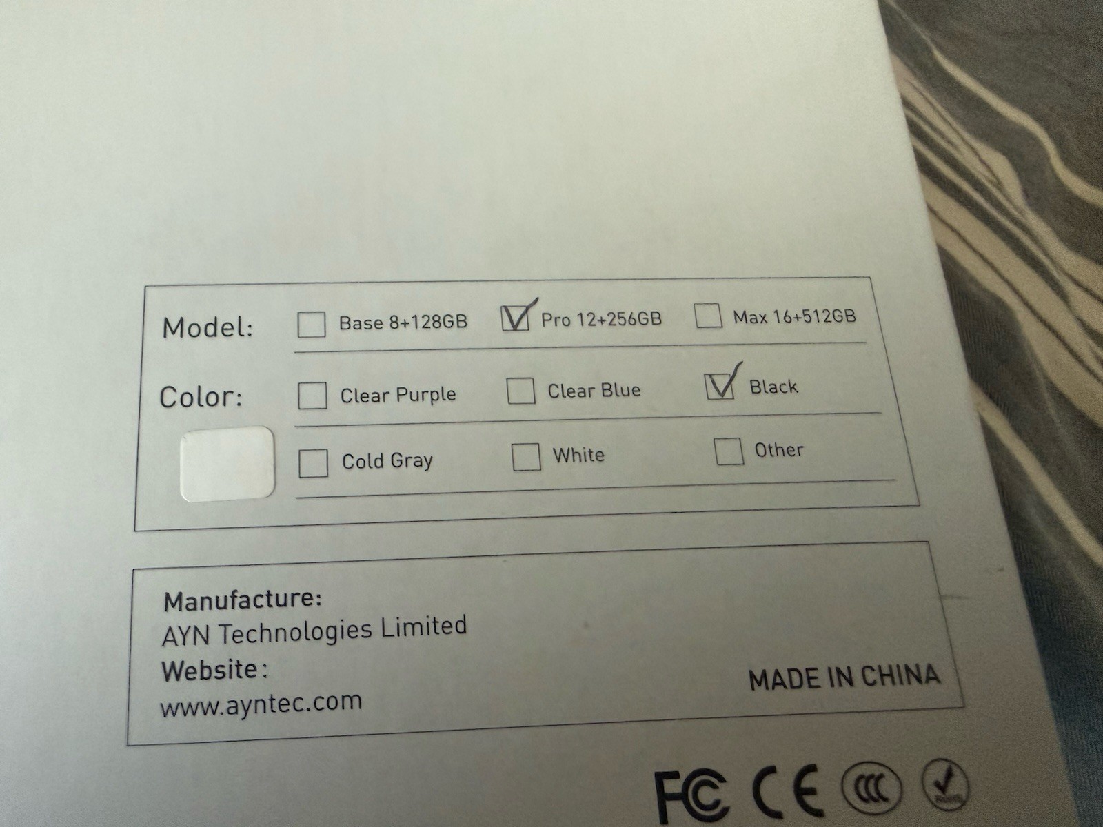 Ayn Odin 2 Pro Black 12GB RAM, 256GB Storage