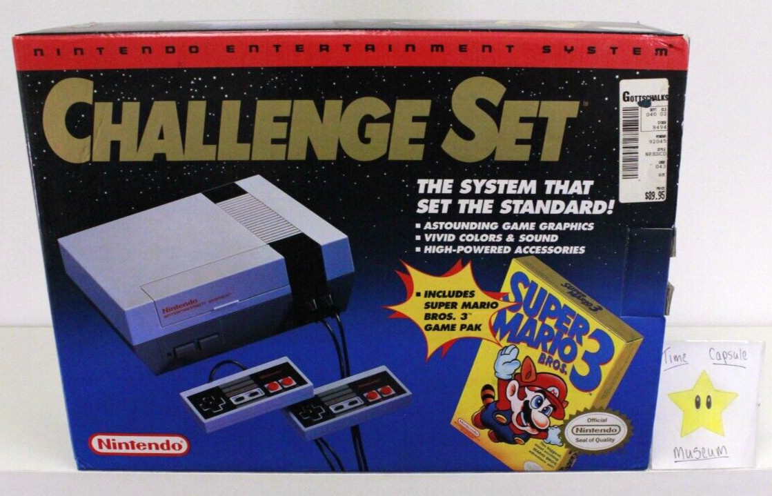 Nintendo NES Console Challenge Set System Super Mario Bros 3 Tested