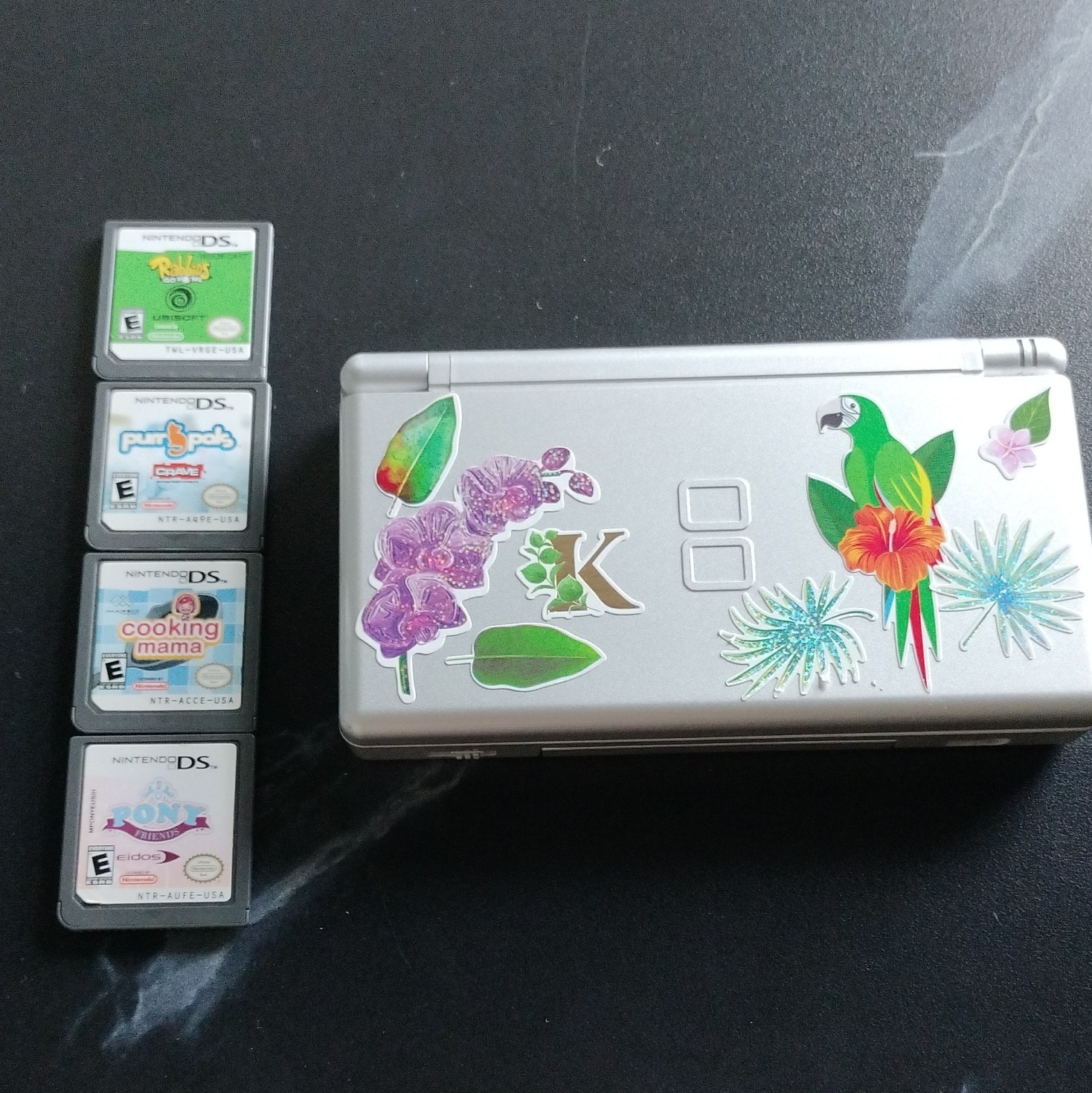 Nintendo DS Lite Silver Handheld System Console USG-001 Headphone Jack