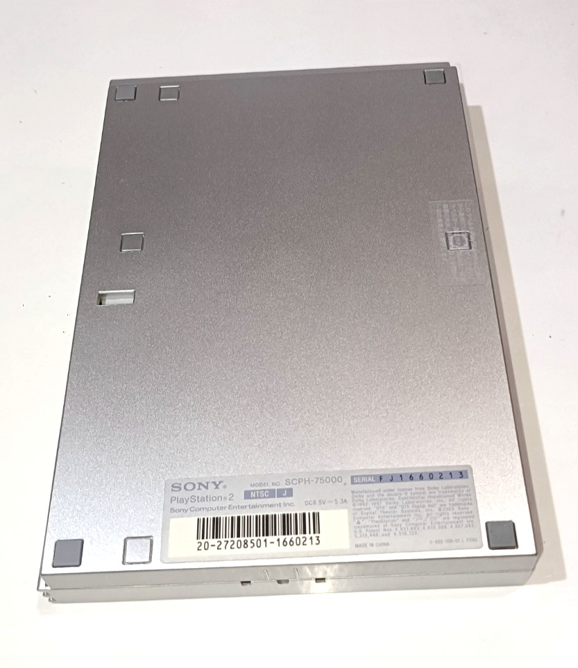 Satin Silver PS2 Slim PlayStation 2 Console NTSC-J SCPH-75000 Controller+Cables