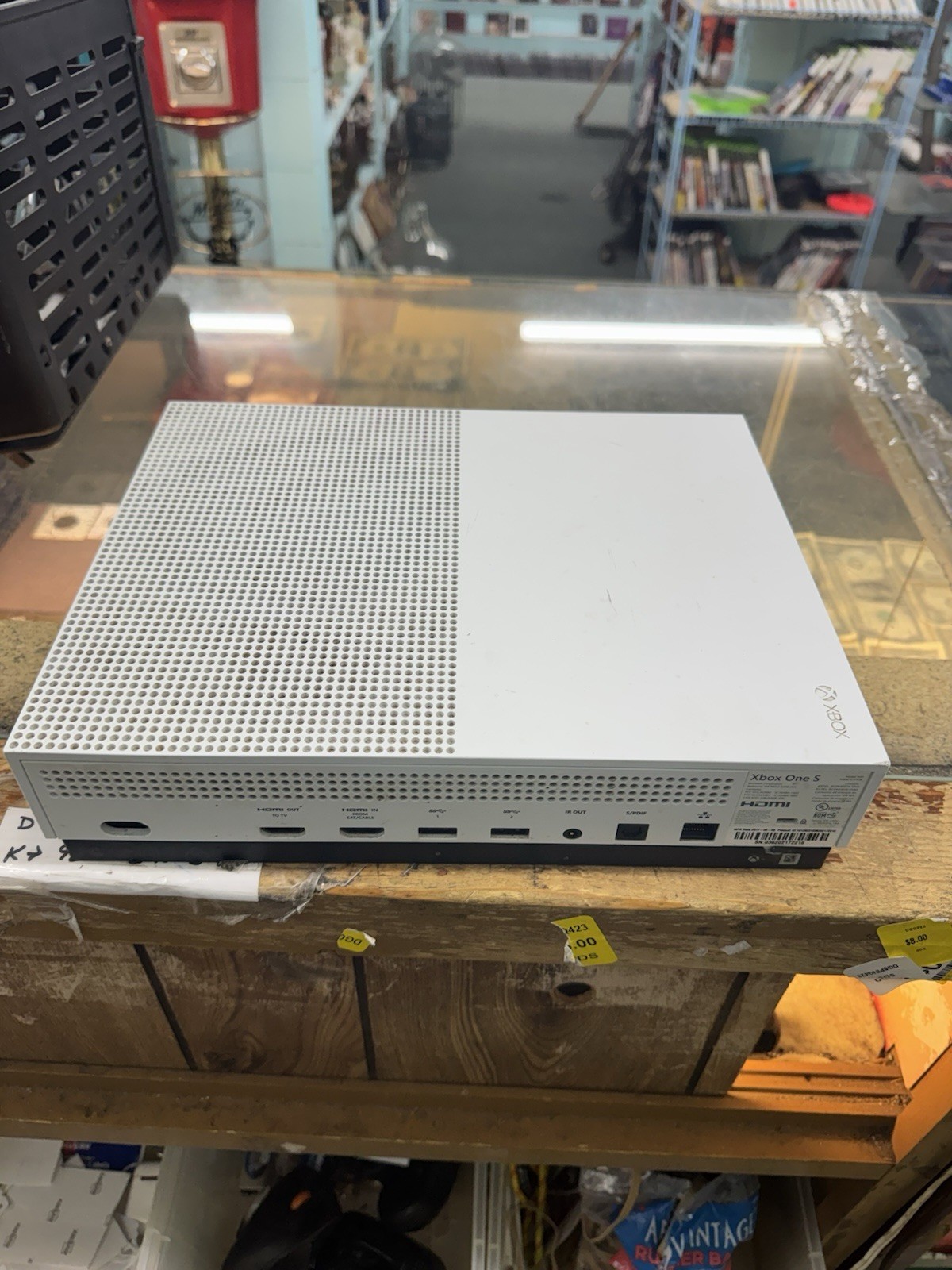 Microsoft Xbox One S Model 1681 Console White For Parts or Repair