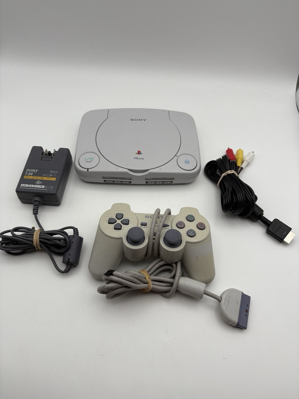 Sony PS One Playstation Slim PS1 Console w/Controller SCPH-101 TESTED