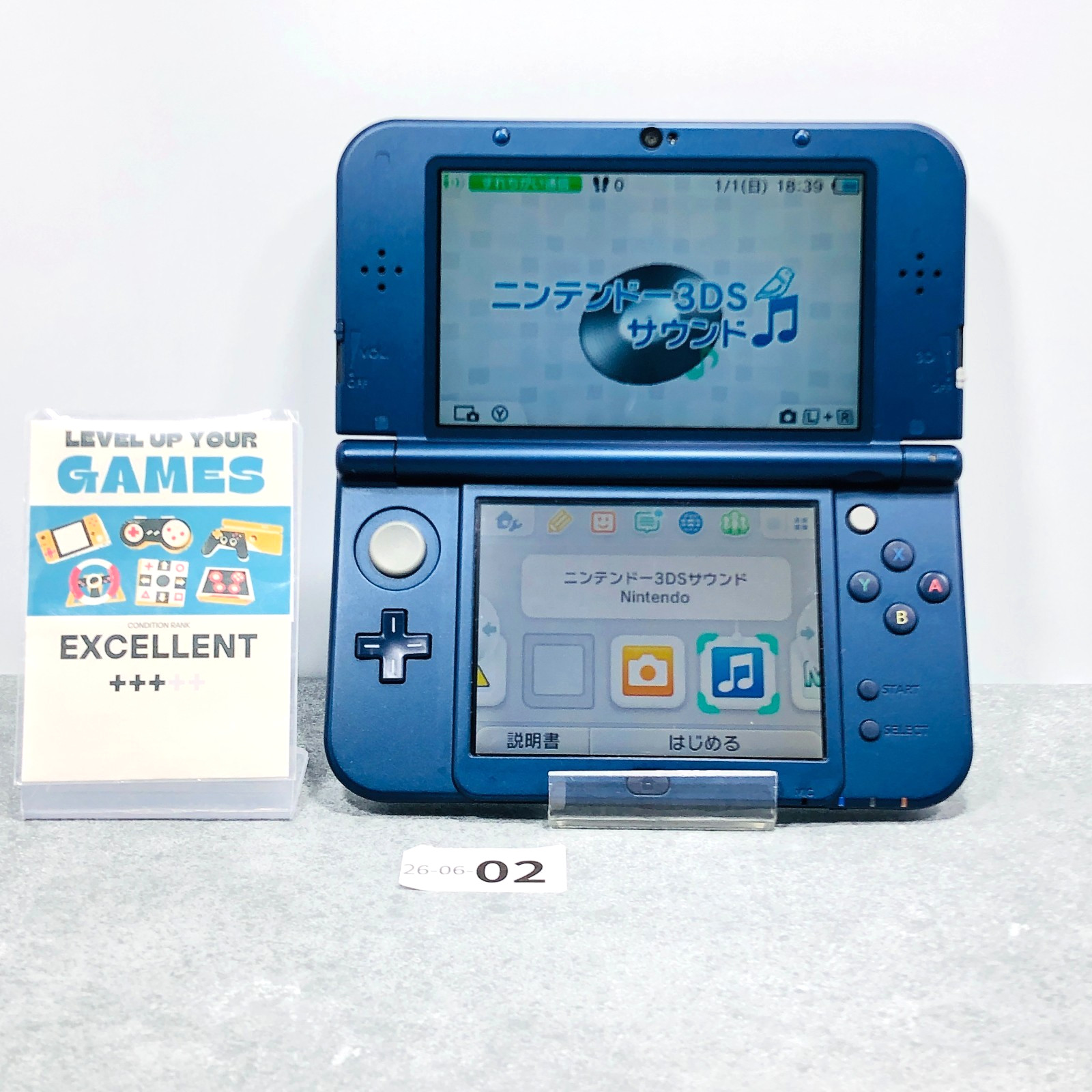 [Top IPS / EX+3] New Nintendo 3DS LL XL Metallic Blue console Japan NTSC-J 06-02