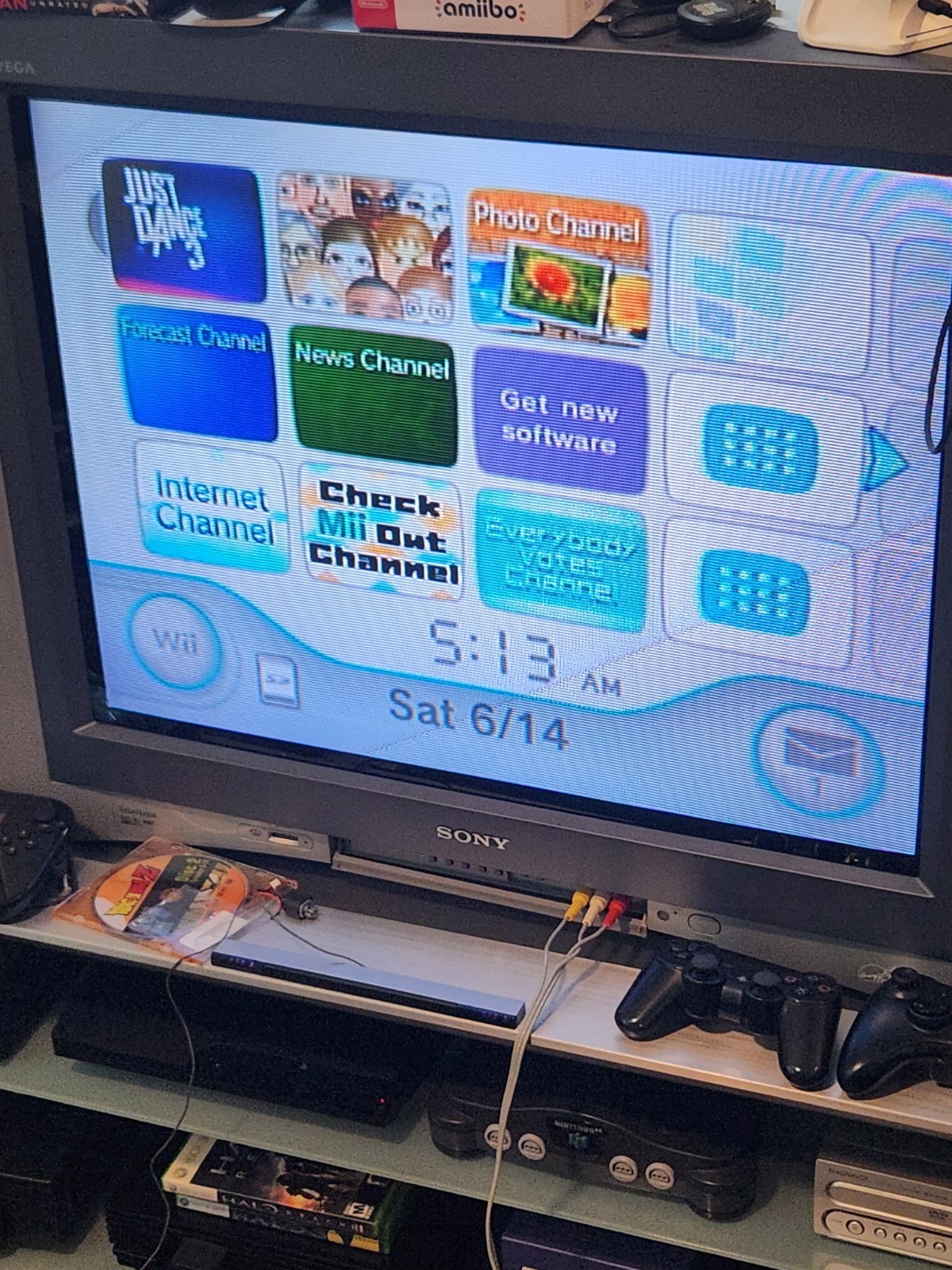 Nintendo Wii Video Game System Console Bundle Rvl-101 Blue