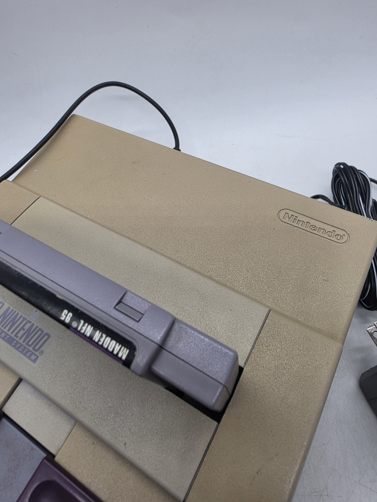 Super Nintendo Console Tested 1 Controller Power RF Cord With Madden Snes Retro