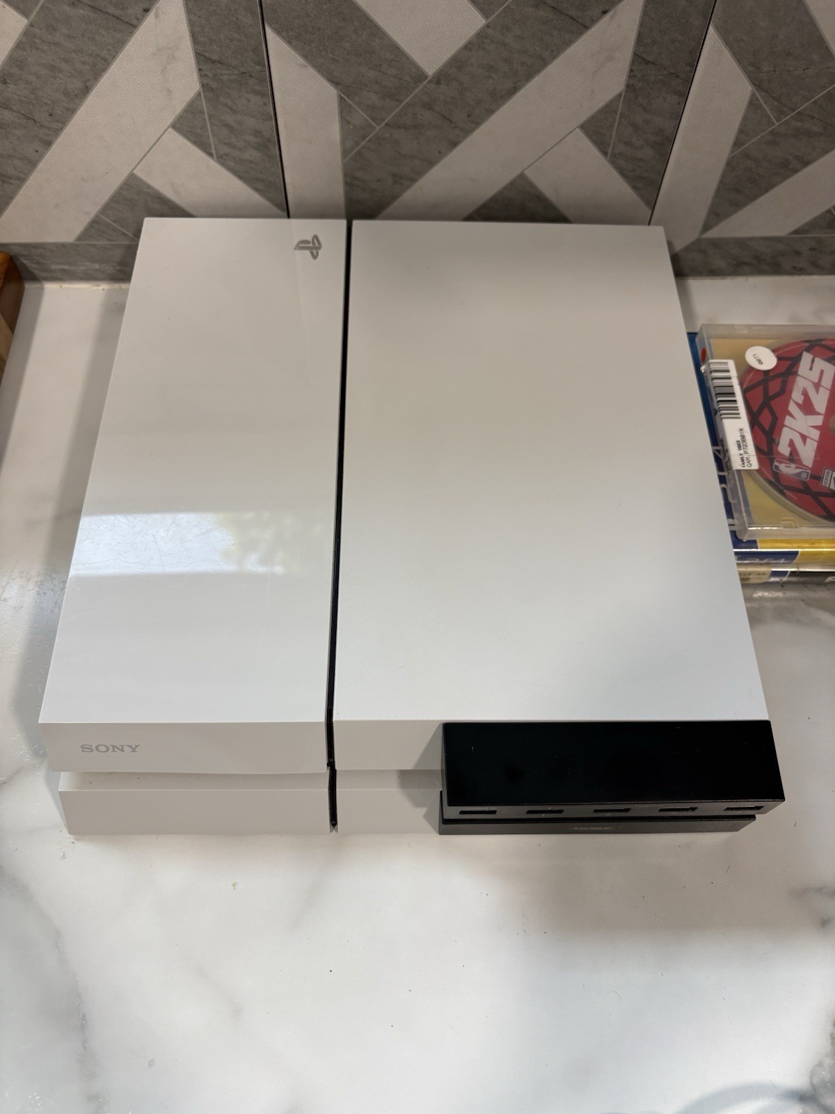 Sony PlayStation 4 PS4 500GB Console with Controller – Glacier White Bundle!