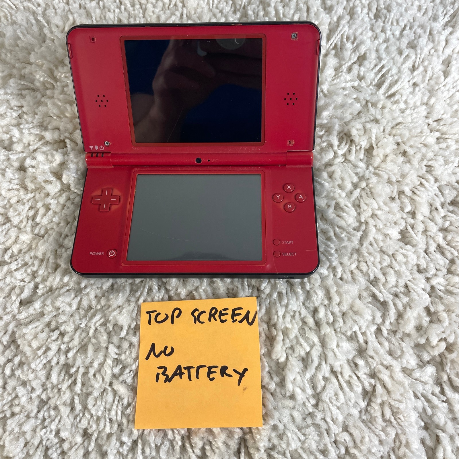 Nintendo DSi XL Red Super Mario Bros. 25th Anniversary Edition UTL-001 PARTS