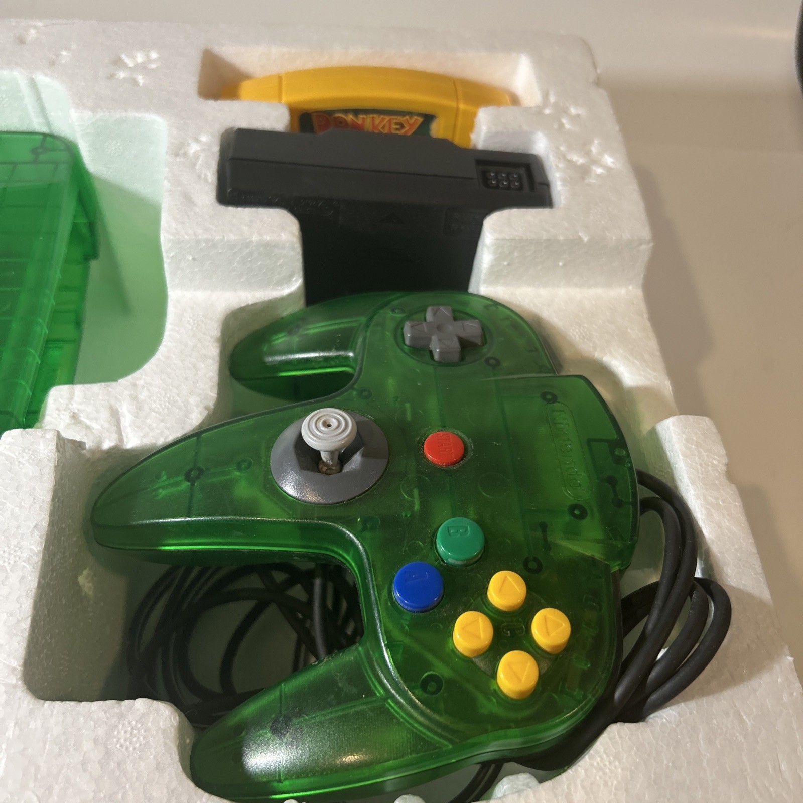 Nintendo 64 Donkey Kong Game Console W/ Box – Jungle Green- Tested/ Authentic!!