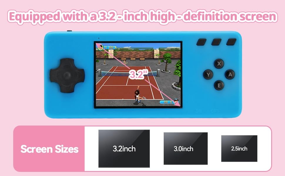 Handheld Game Console,Portable Video Game Console with Games,3.2″ Screen,Rech…