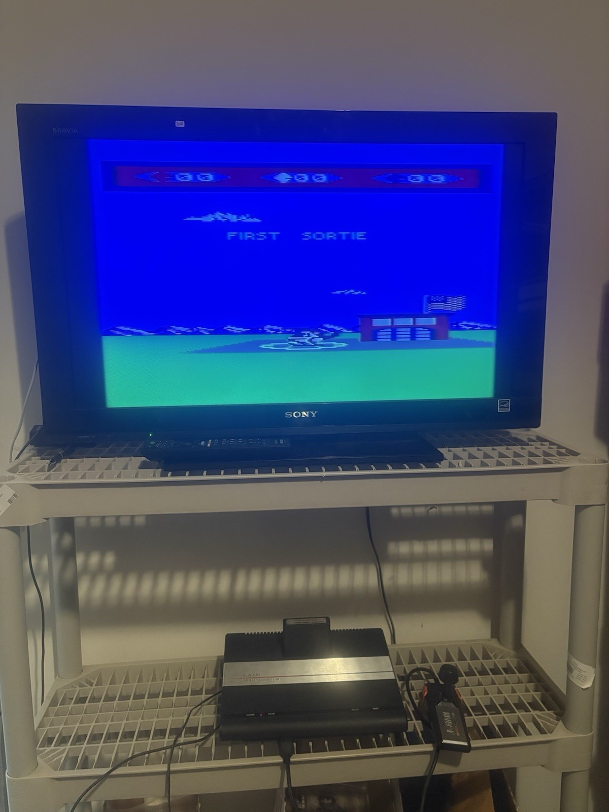 Atari 7800 ProSystem Console 2 OEM Controllers All Cords With Choplifter Game