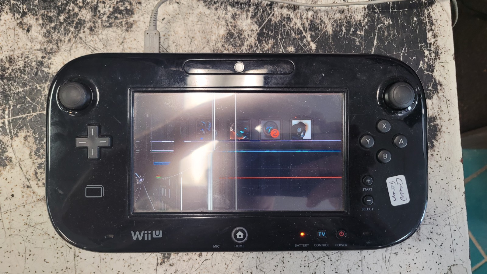 For Parts Nintendo Wii U Gamepad Handheld AS IS PARTS OR REPAIR – Cracked Screen