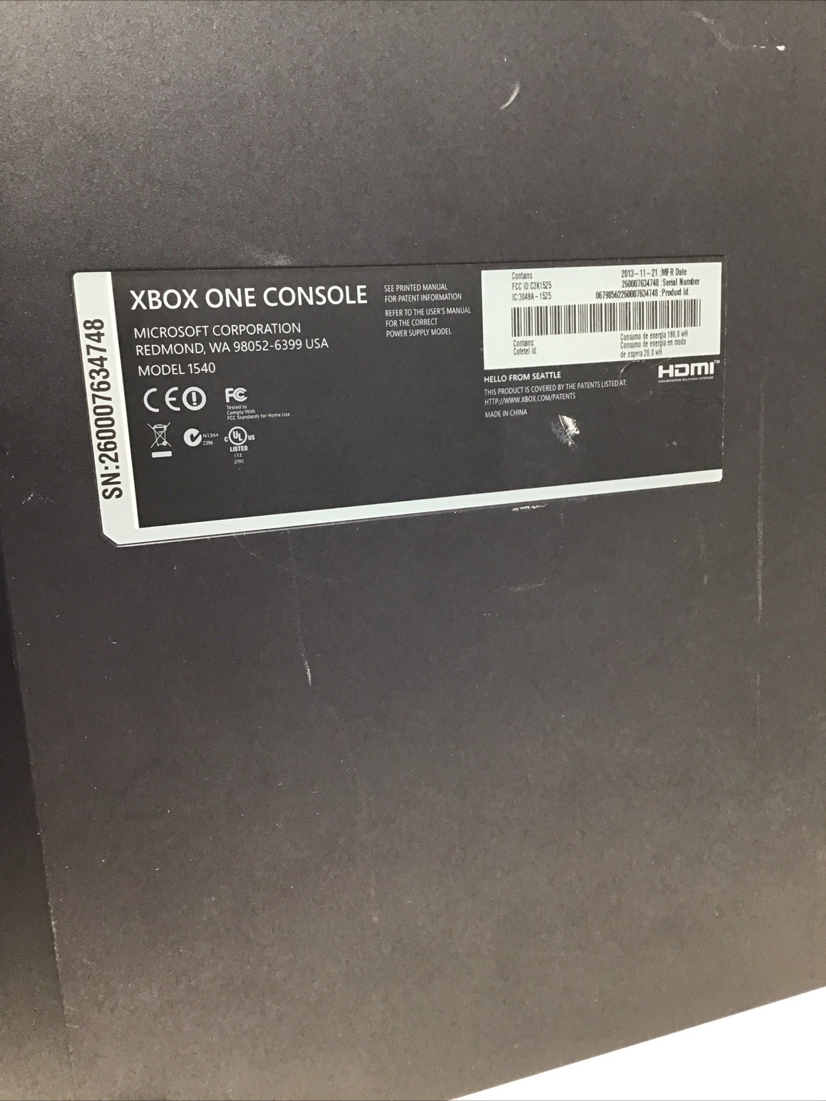 Microsoft Xbox One 500GB Console- Used See Pics For Details.