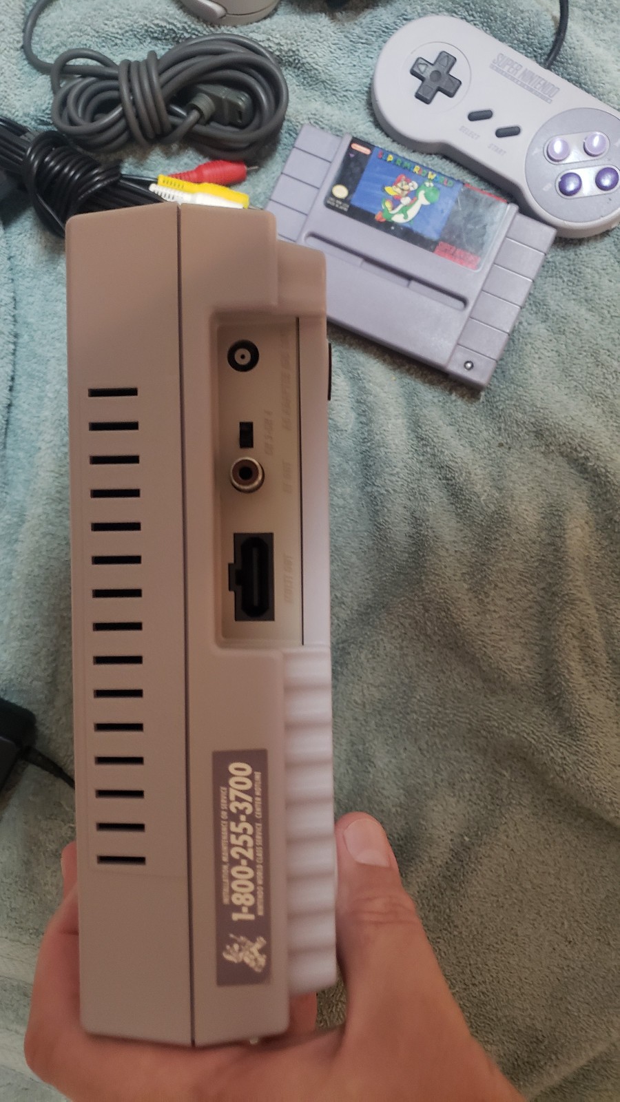 REBUILT Super Nintendo Console Bundle & Super Mario World *CLEANED TESTED!* SNES