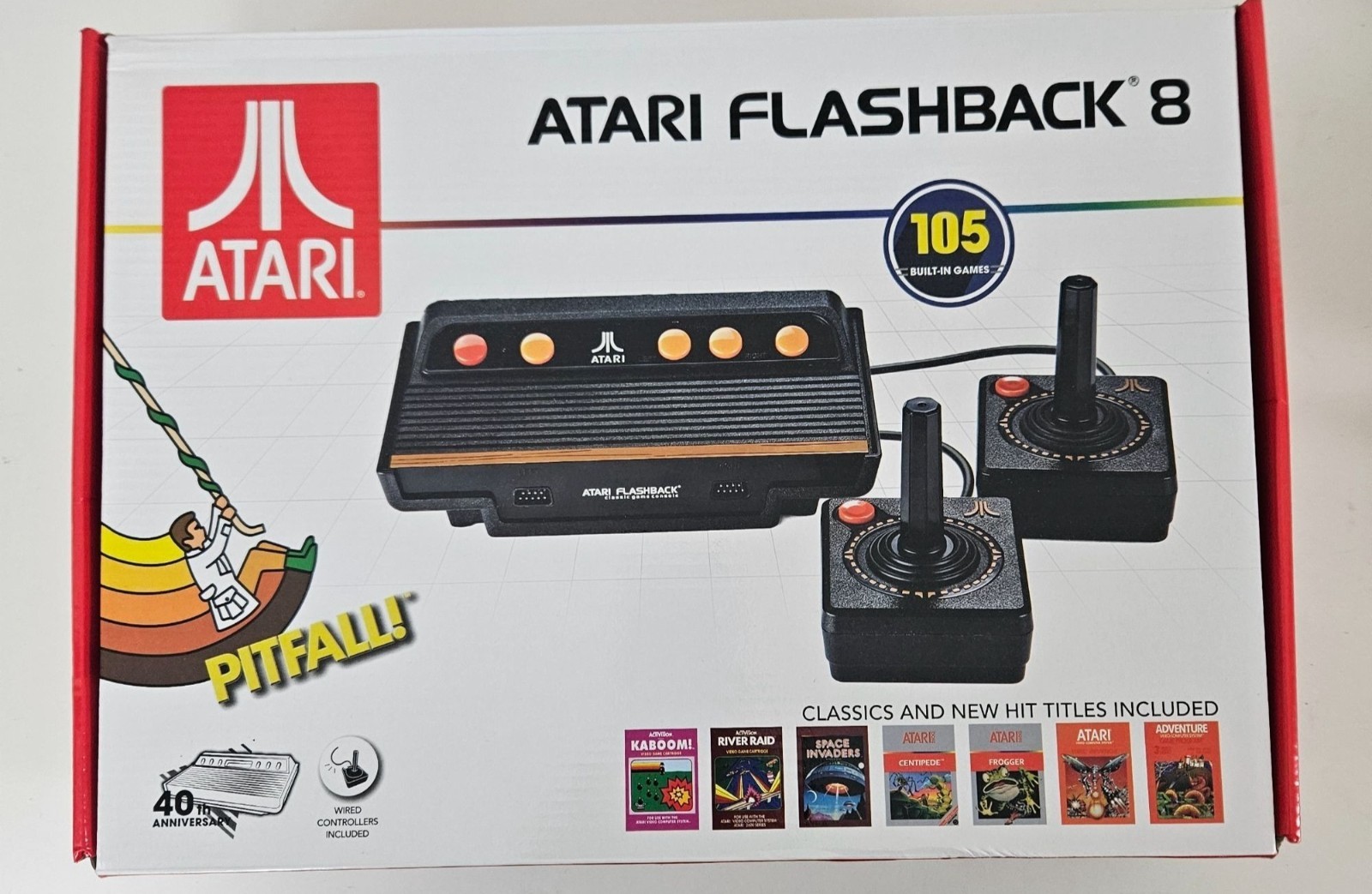 Atari Flashback 8 40th Anniversary Retro W/ Wired Controllers & 105 Video Games