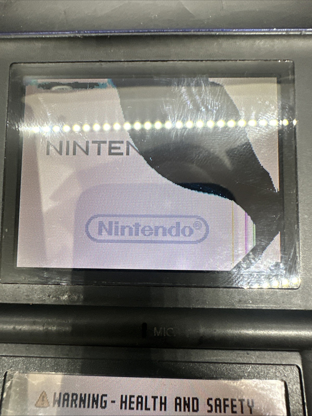 Nintendo DS Lite Blue Black Dual Screen Handheld Console USG-001 Top Screen Issu