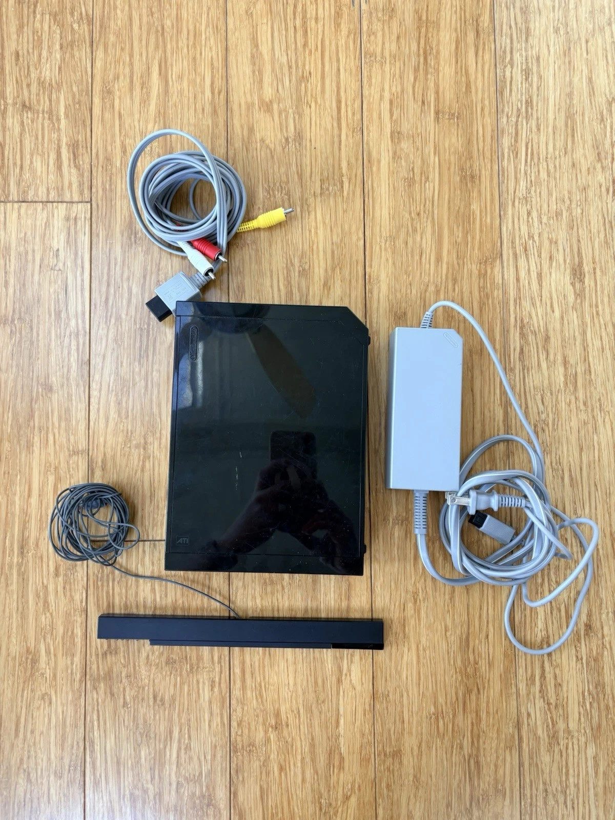 Nintendo Wii Console Black, With Wires and Remote + Nunchuck, Tested and Works