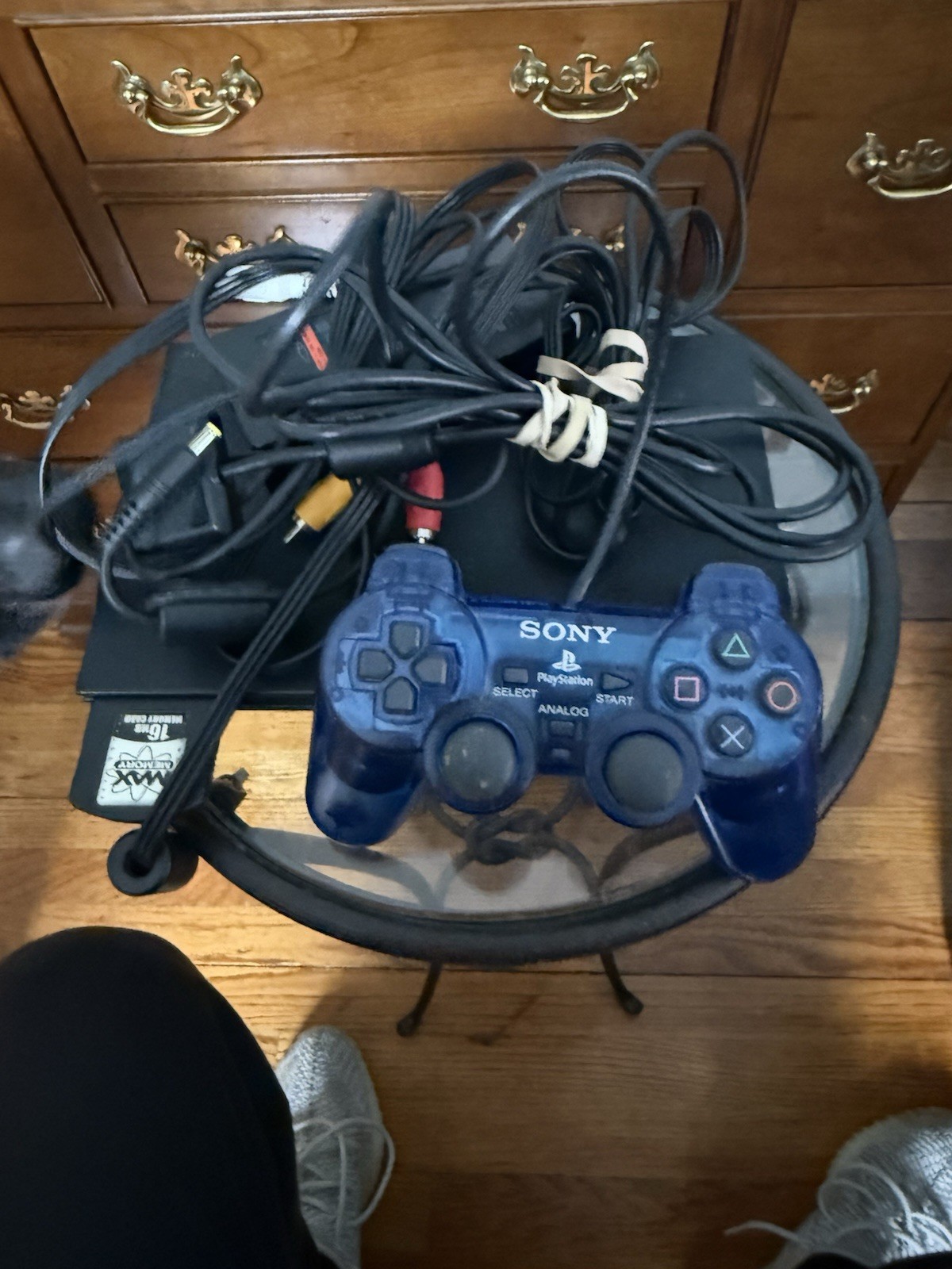 Sony PlayStation 2 (SLIM) – Tested – CONSOLE & 16MB Card, Cable And Controller