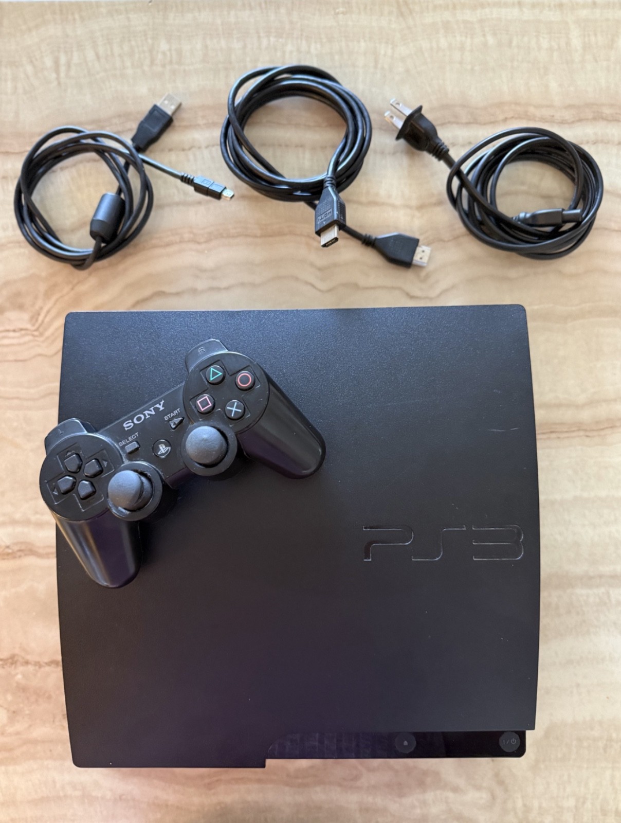 Sony PlayStation 3 Slim 160GB CECH-3001A Bundle w/ Controller Tested Working