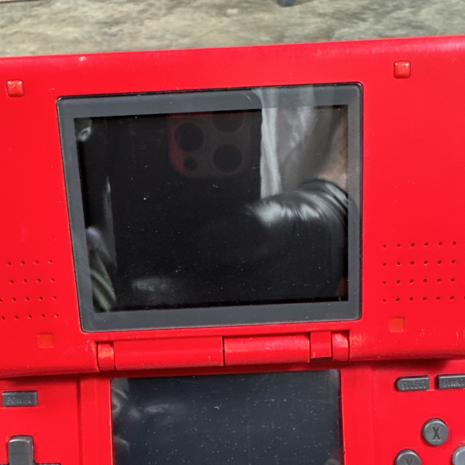 Nintendo DS OG Original Console (NTR-001) Red Tested Working Damaged Hinge Shell