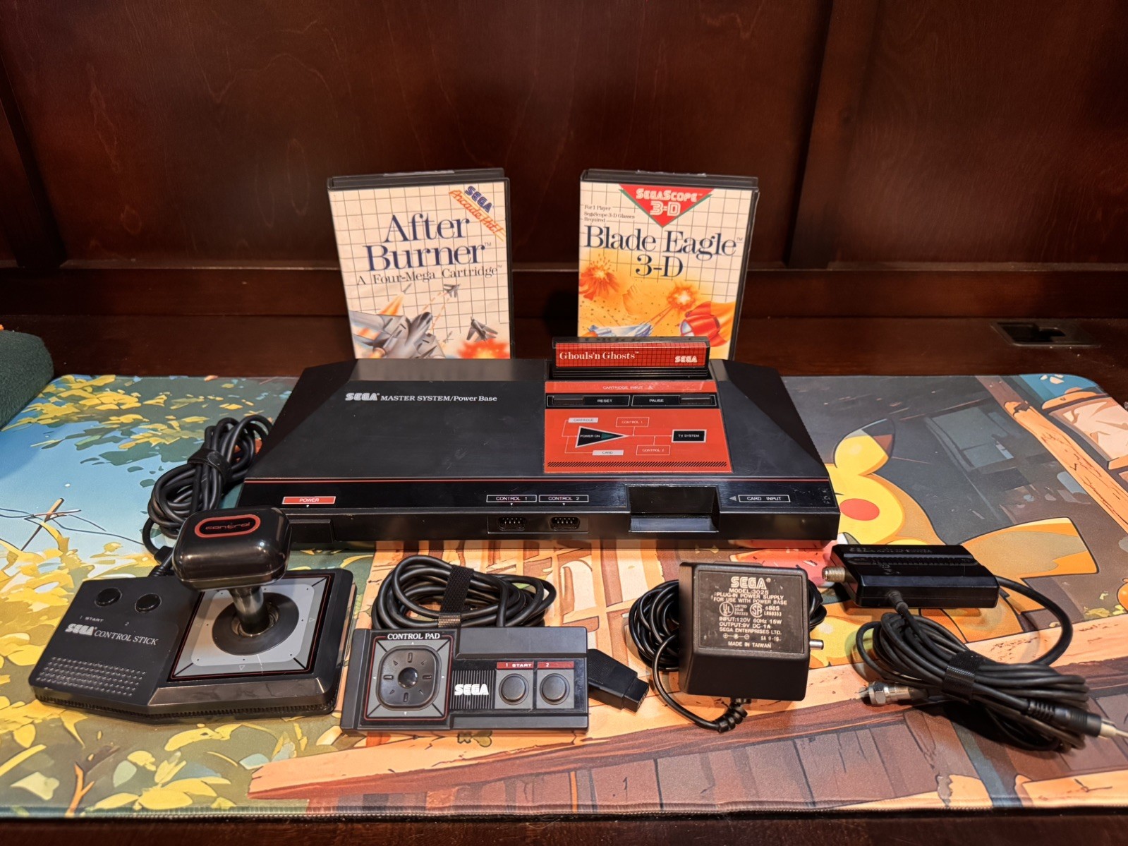 SEGA Master System Console Bundle With Ghouls’n Ghosts OEM TESTED WORKING