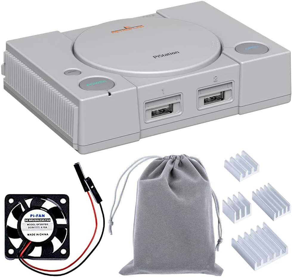 Retroflag PiStation CASE, Raspberry Pi 4B+ 512GB SD Card + Extras Retro Kit