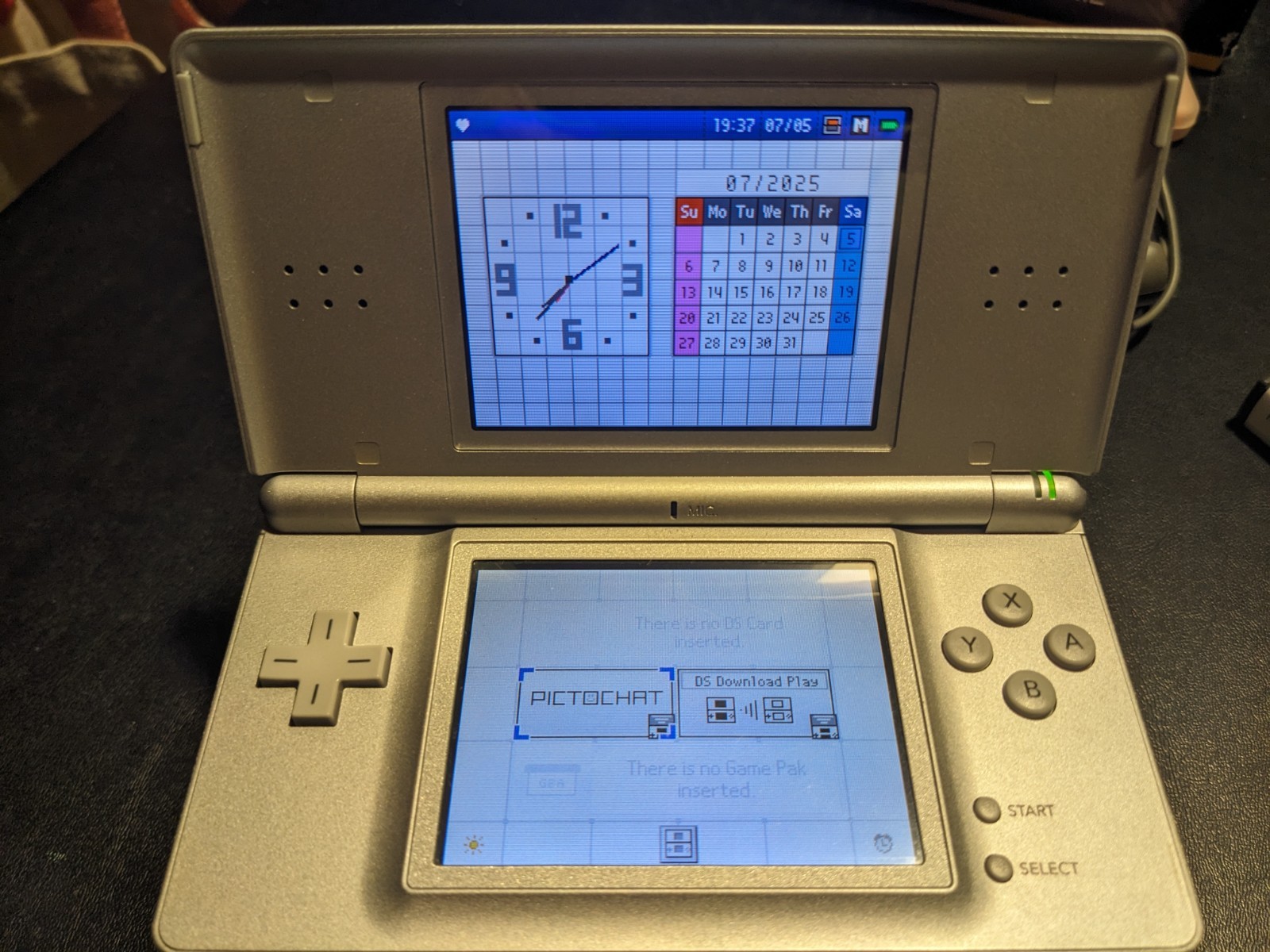 Nintendo DS Lite Launch Edition Silver Handheld System – In Great Condition