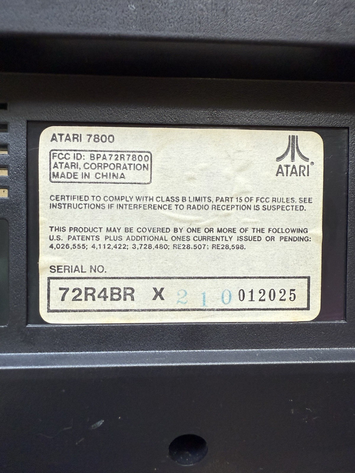 Original Vintage Atari 7800 Prosystem Console with controllers and games