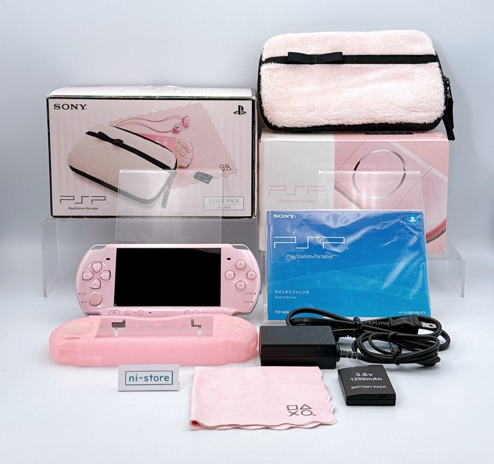 Sony PSP-3000 Console Pink VALUE PAK for Girls Box Region Free Rare – Excellent+