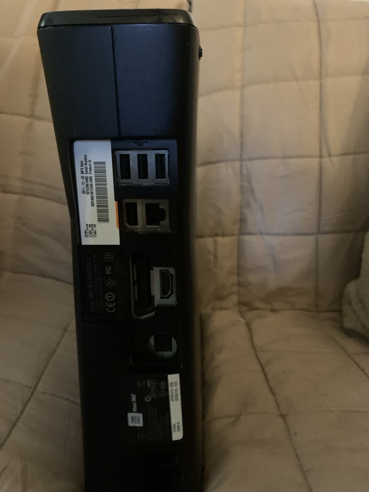Microsoft Xbox 360 E 4GB Black Console w/ Controller, Cables, HDMI, Wi-Fi