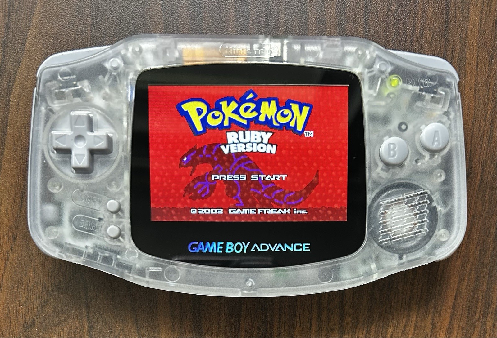 Nintendo Game Boy Advance backlit ags101 clear white Handheld System ips v5