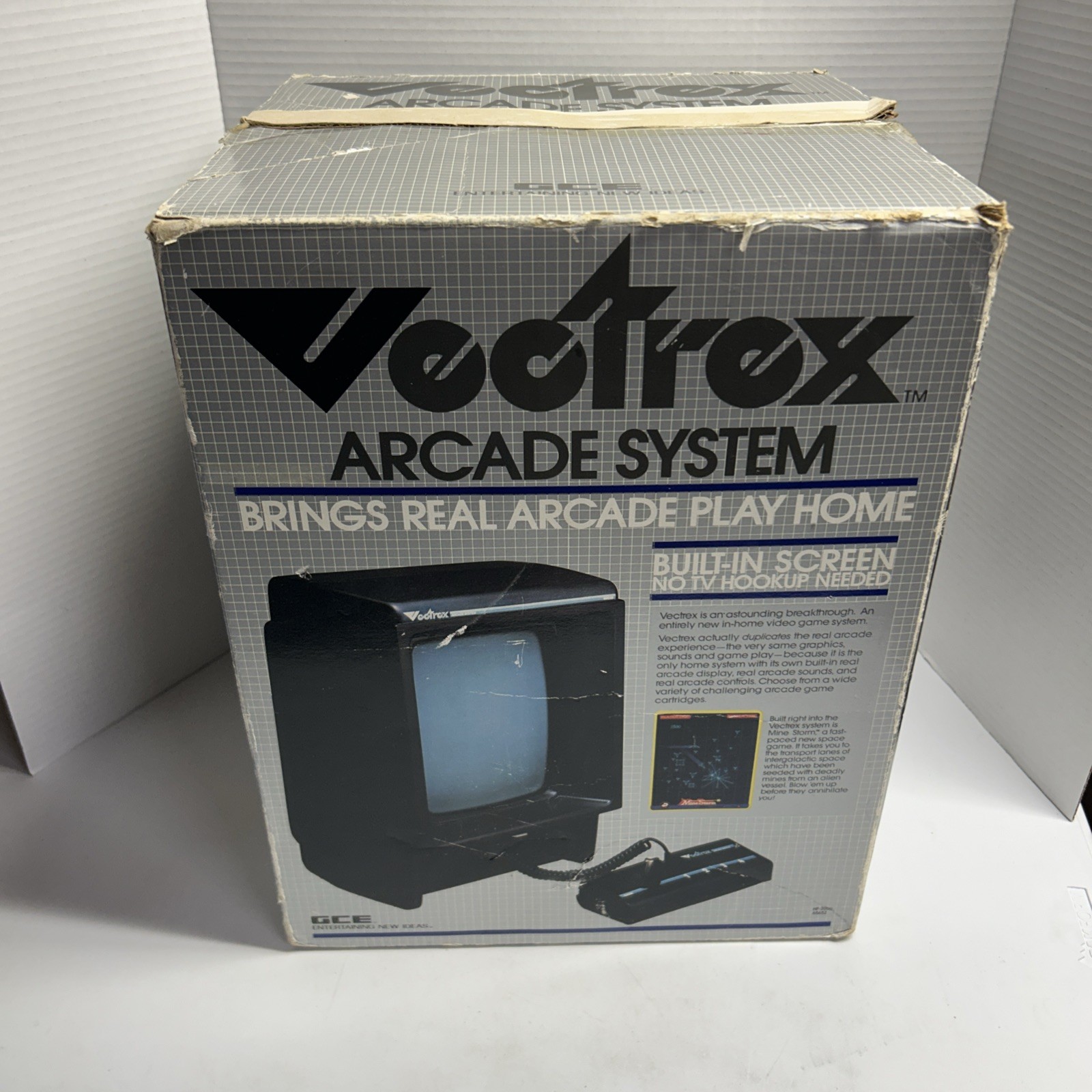 Vintage Vectrex Arcade System Game Console Box Tested Working Custom Cover