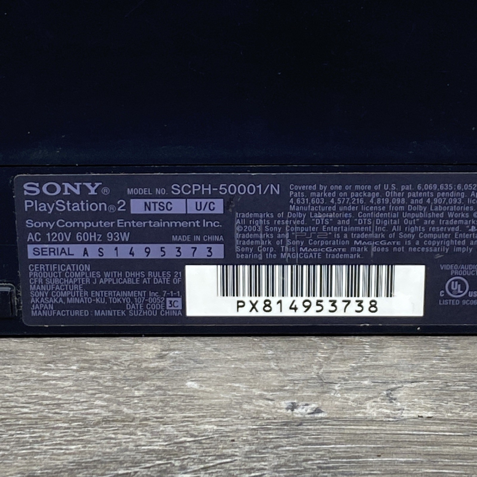Sony PlayStation 2 PS2 SCPH-50001/N Phat Console Bundle Games Controller Card