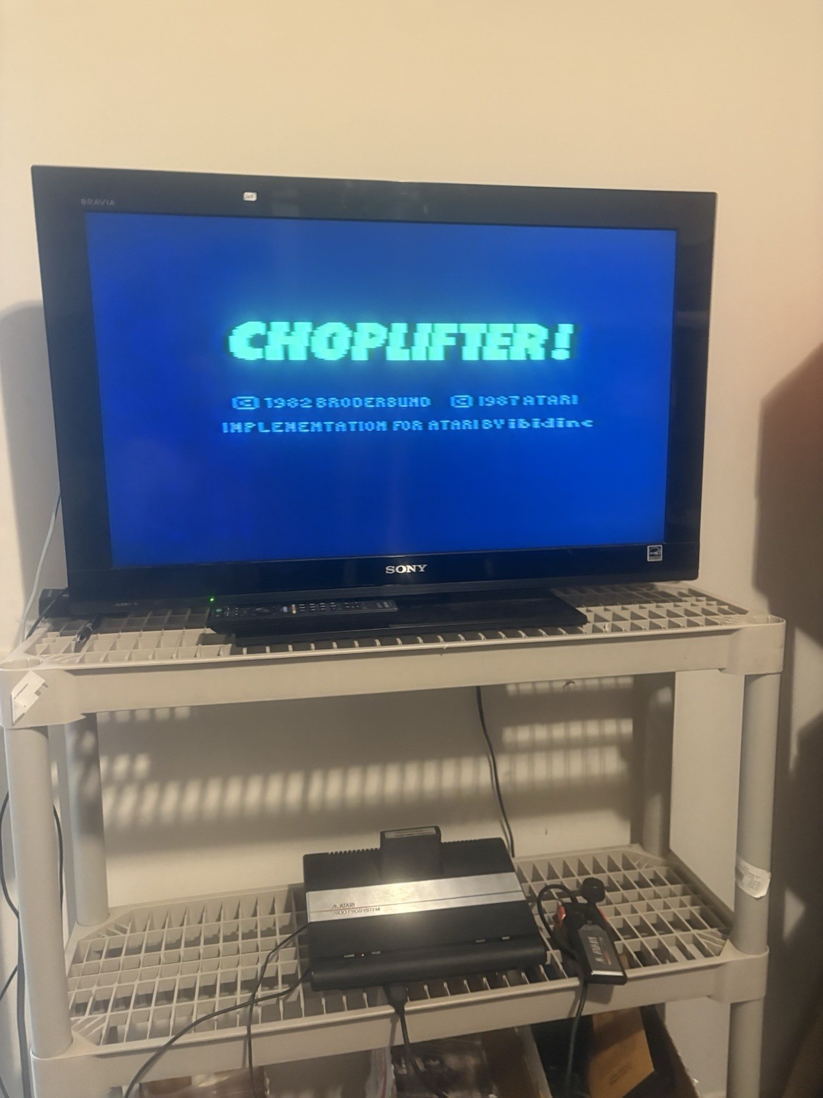 Atari 7800 ProSystem Console 2 OEM Controllers All Cords With Choplifter Game