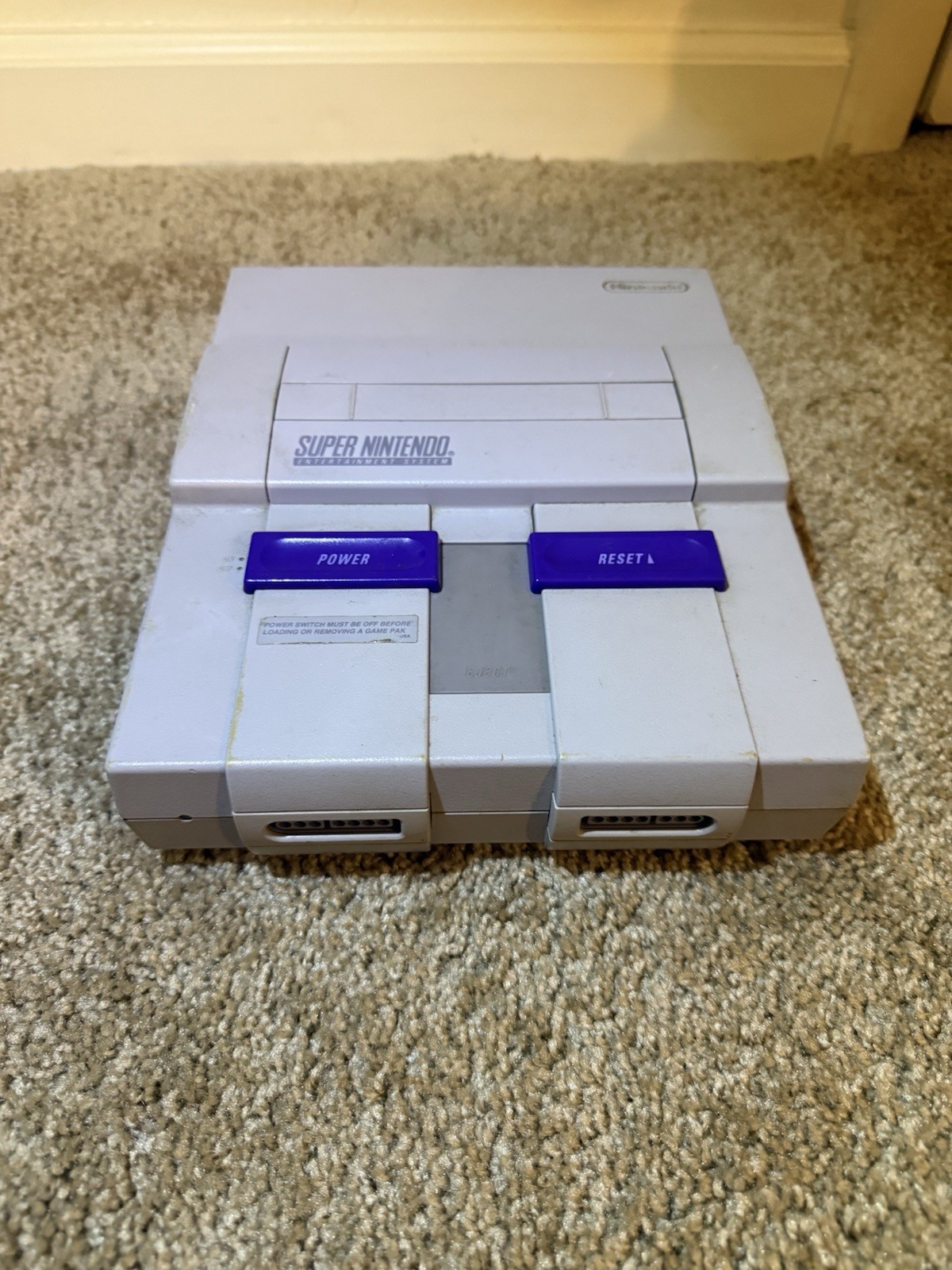 Nintendo SNES Console w/ 2 Controllers AV/Power Cords **Read Description**