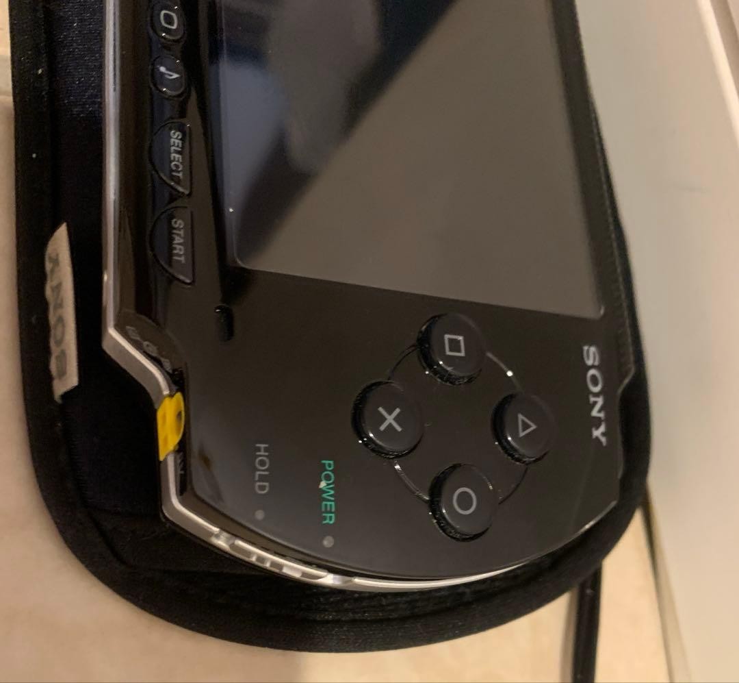 Sony PSP Console with AC Adapter, Memory Card, Case & Strap