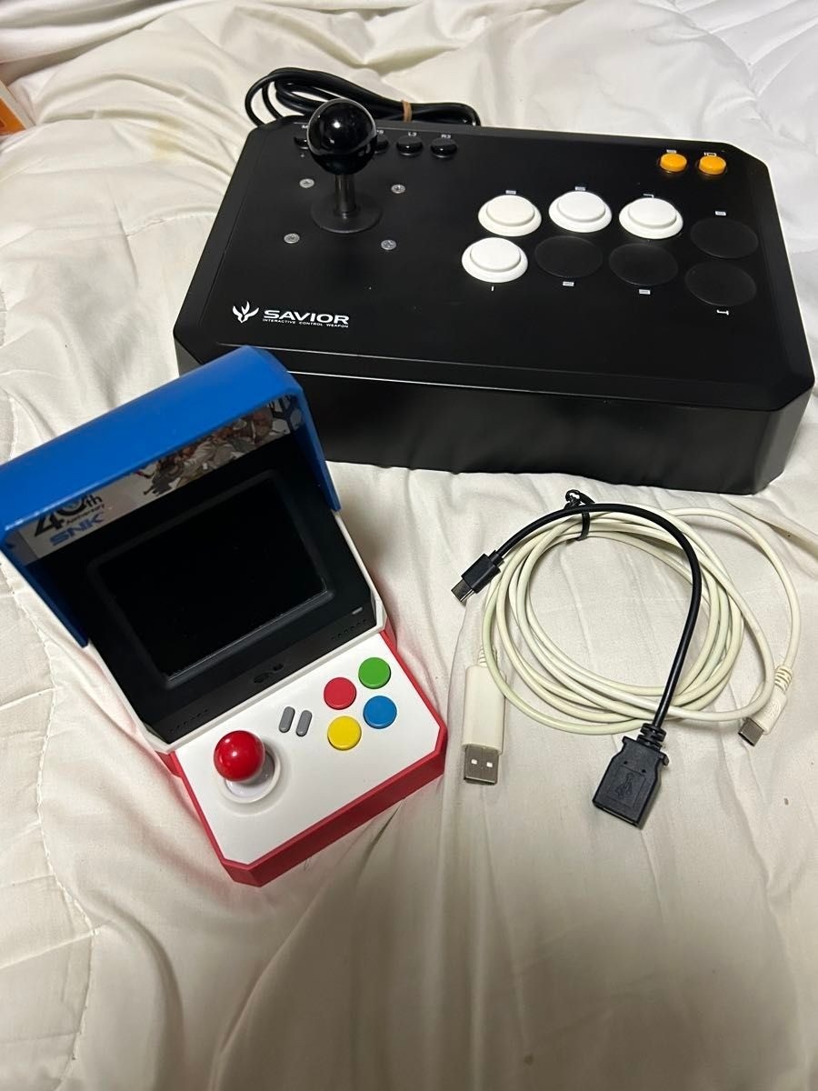 SNK NEOGEO mini Bundle Custom Arcade Stick Seimitsu Sanwa GP2040-CE Tested Japan