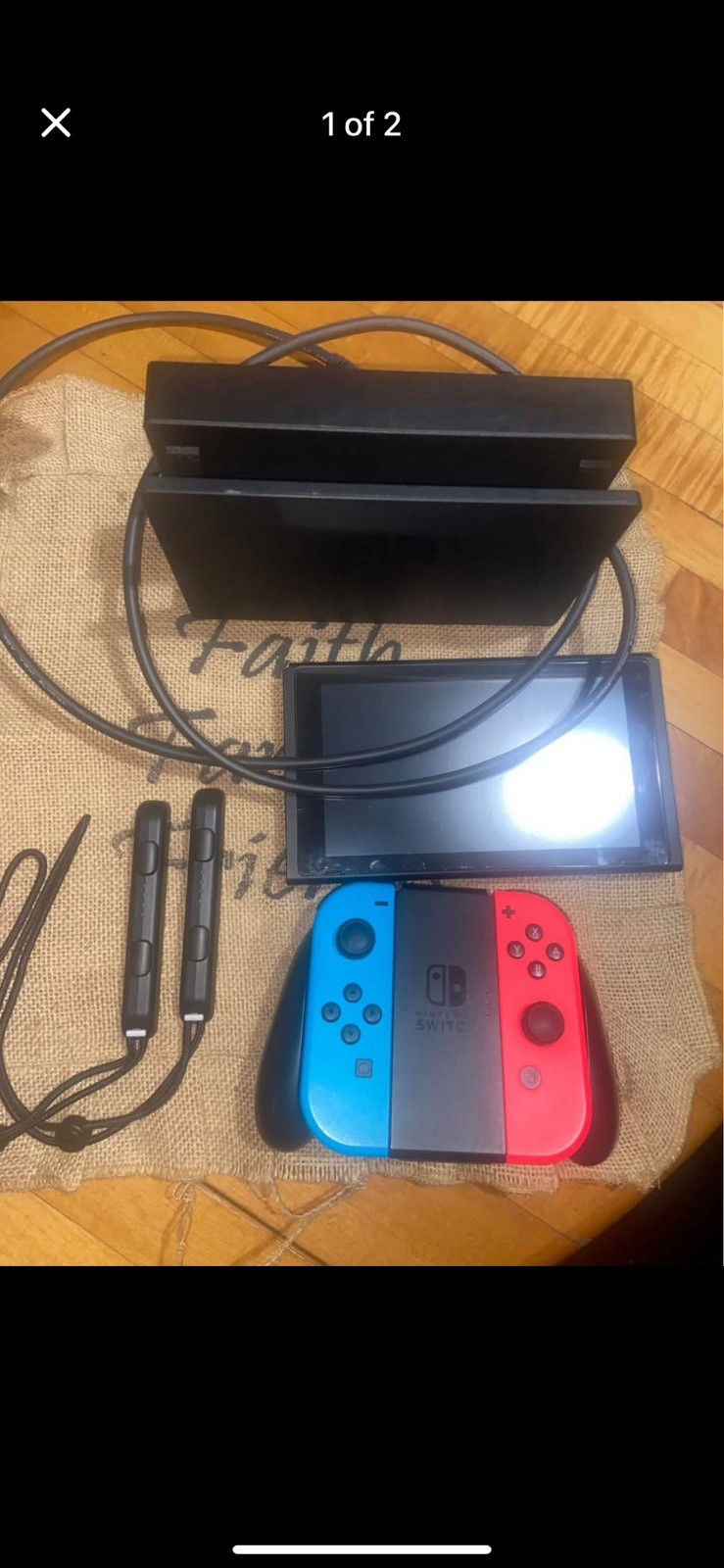 Nintendo Switch Console Black/Blue/Red Joy-Con, Dock, VR Headset, Wi-Fi