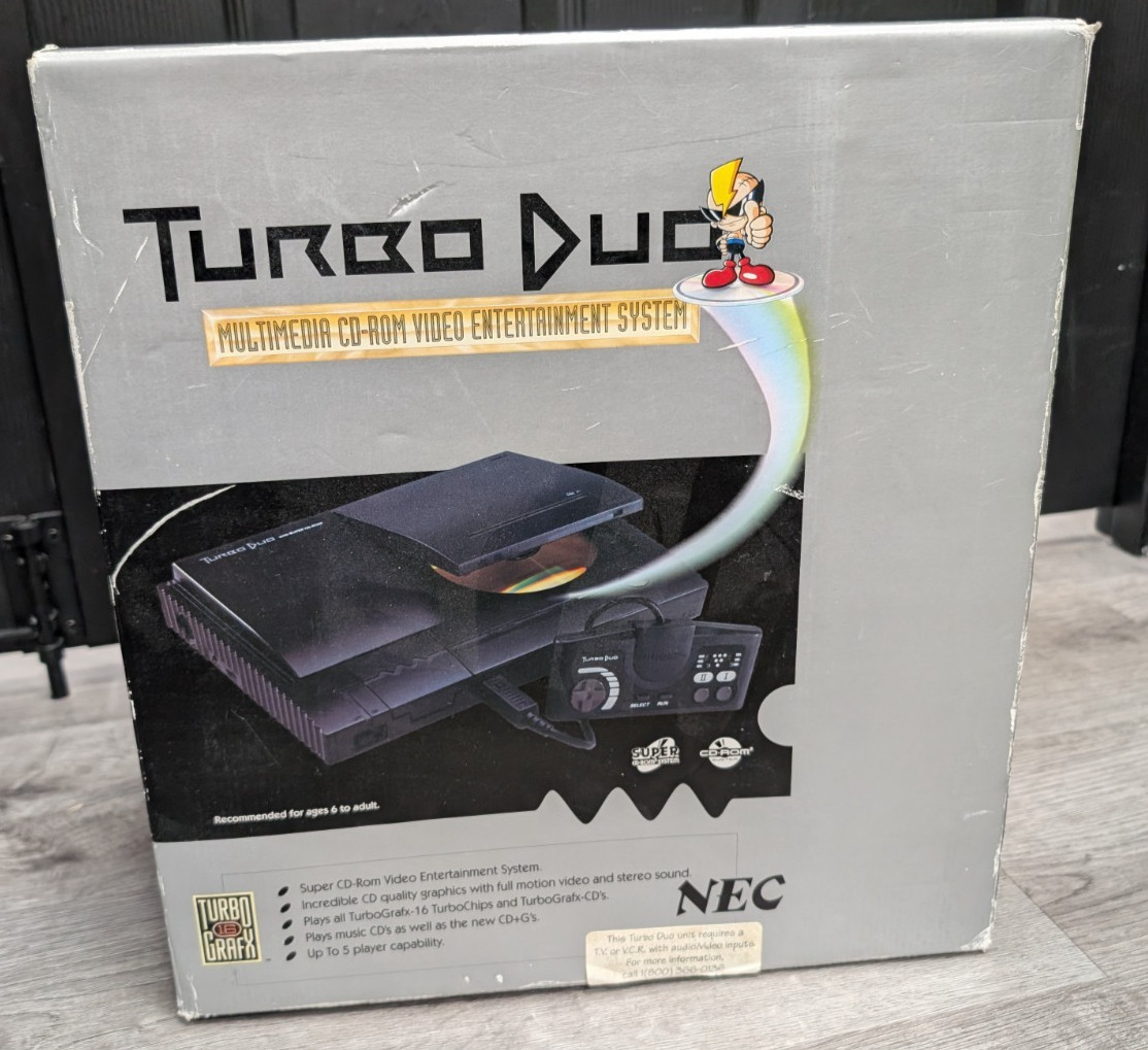 Turbografx-Cd Turbo Duo Complete in Box Authentic Nec 1992 No Manual OR Poster