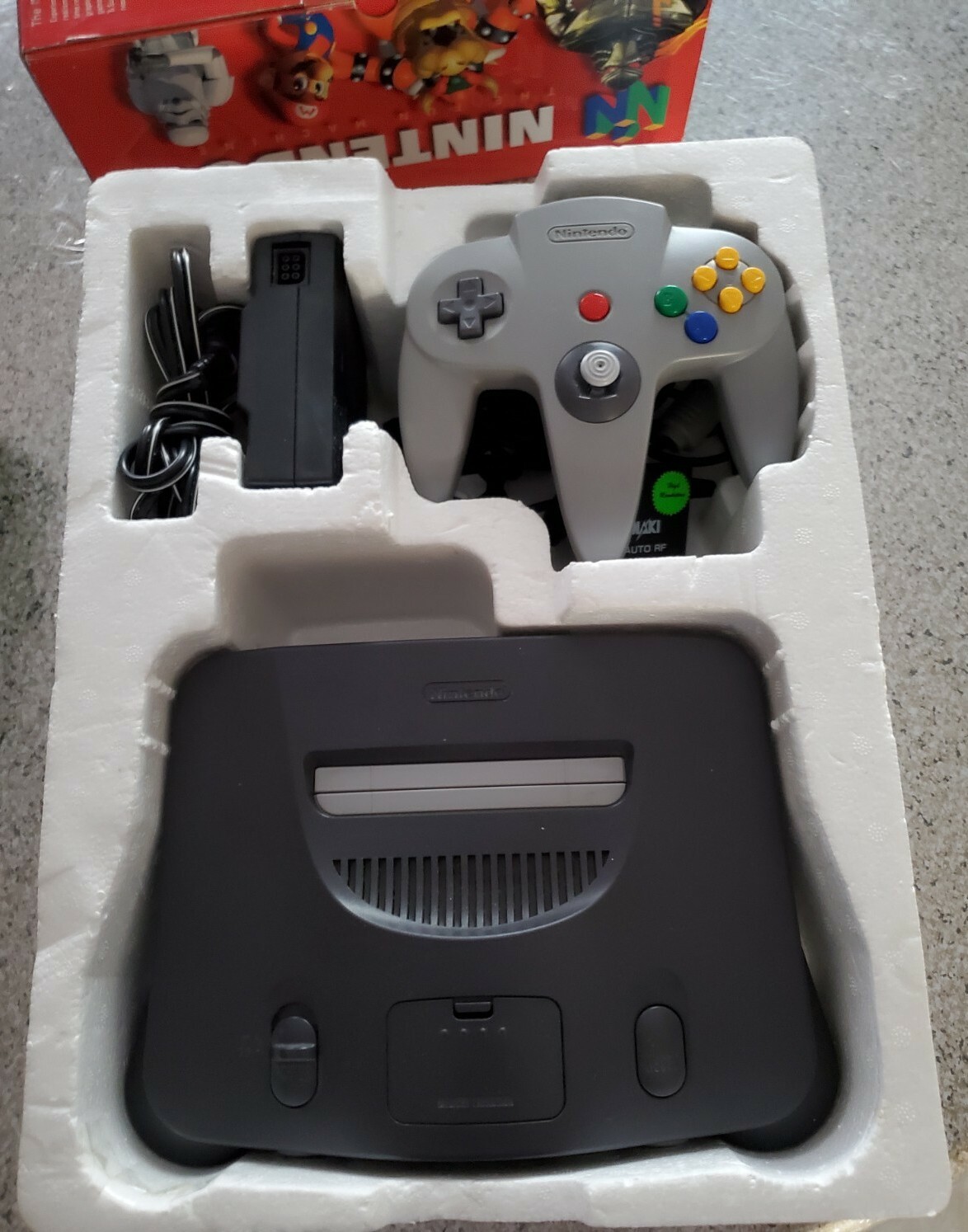 Nintendo 64 Core System 32MB Charcoal Gray Home Console. NA region