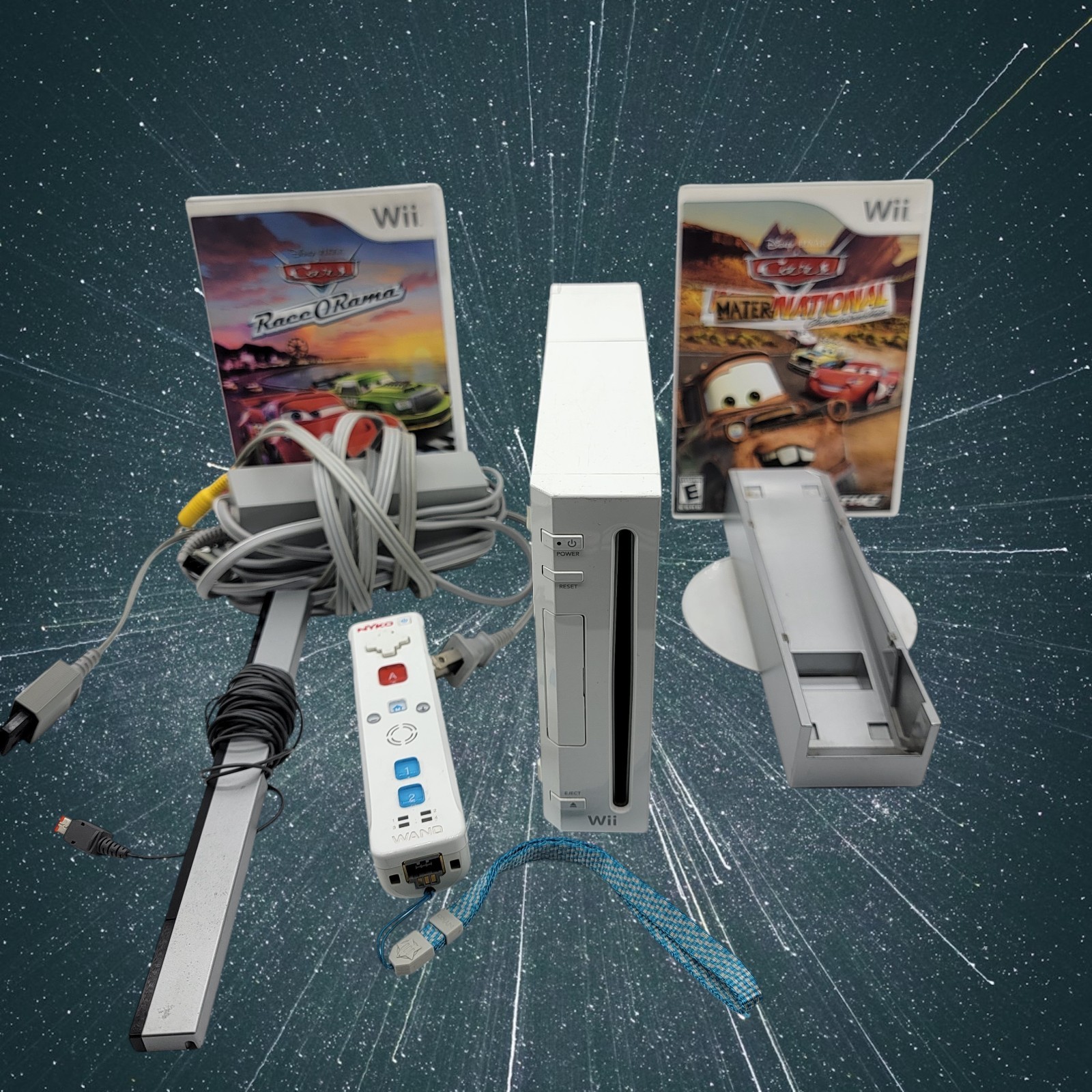 Nintendo Wii Bundle OEM Console Cords Games Sensor Controller RVL-001