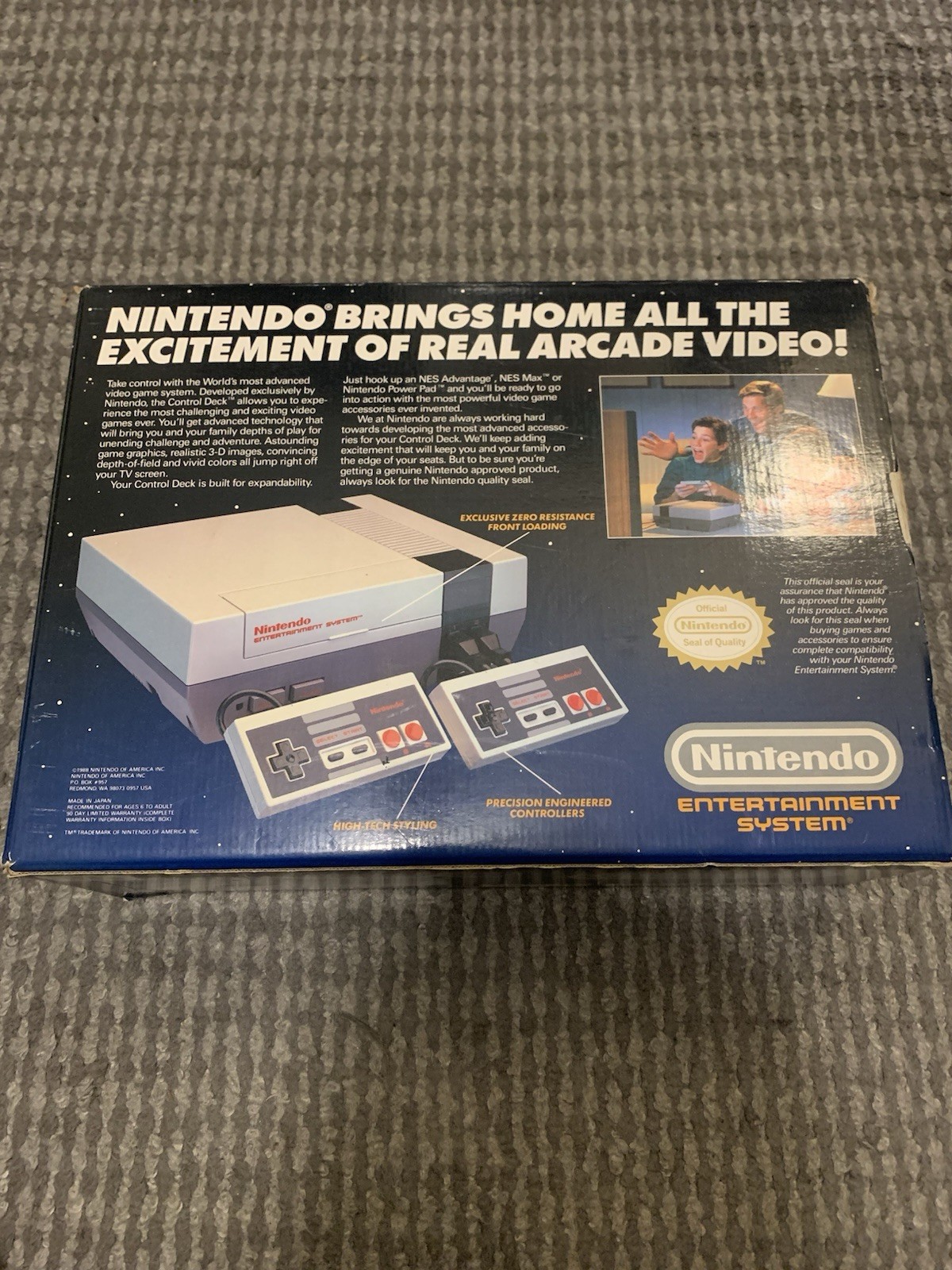 Nintendo Entertainment System NES Control Deck Console – Box And Styrofoam Only
