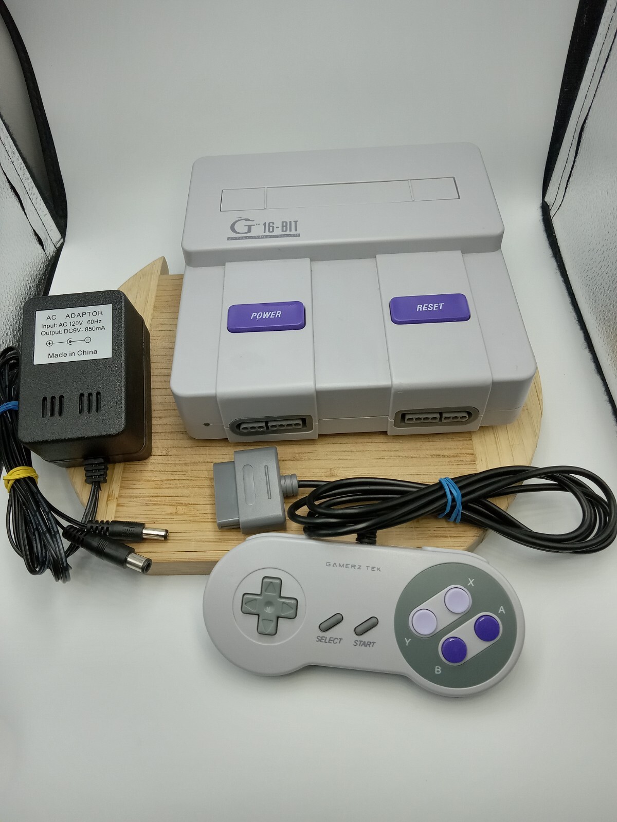 Gamerz Tek 16-Bit PARTS ONLY Entertainment System Console Without Colors No Work