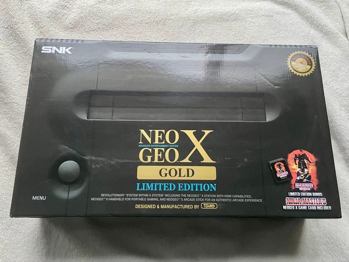 GEO X GOLD SNK NEO Limited Edition Console Complete Box Japan BLACK Controller