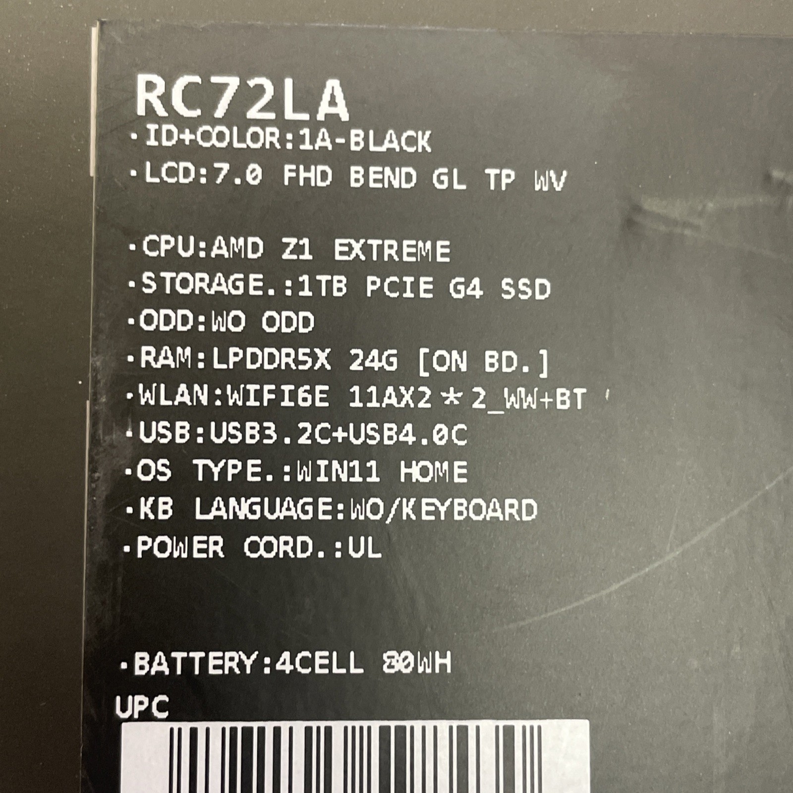 ROG Ally X RC72LA-ALLYX.Z1X
