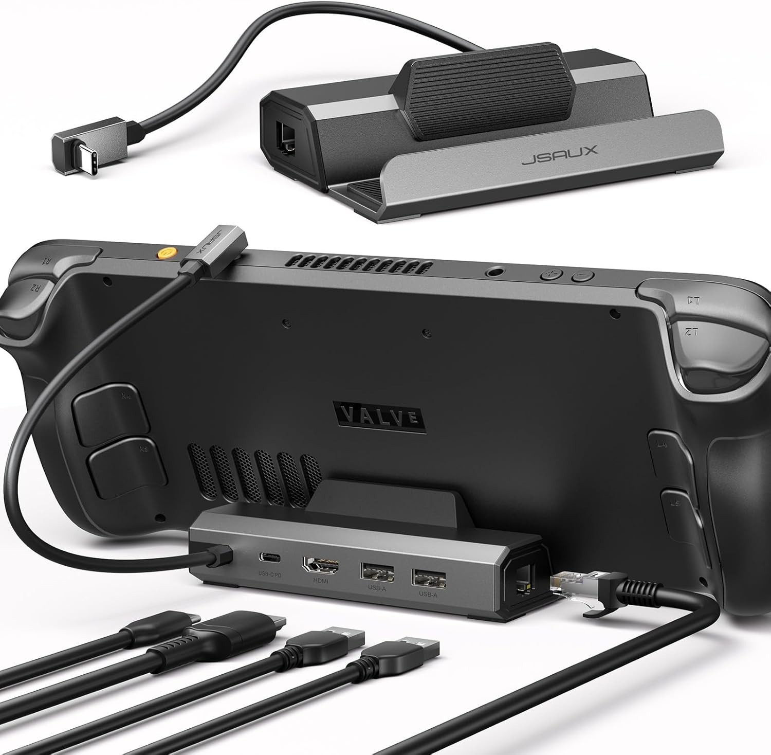 Steam Deck Docking Station 4K@120Hz: HDMI 2.1 & USB Ports for Gaming Perfection