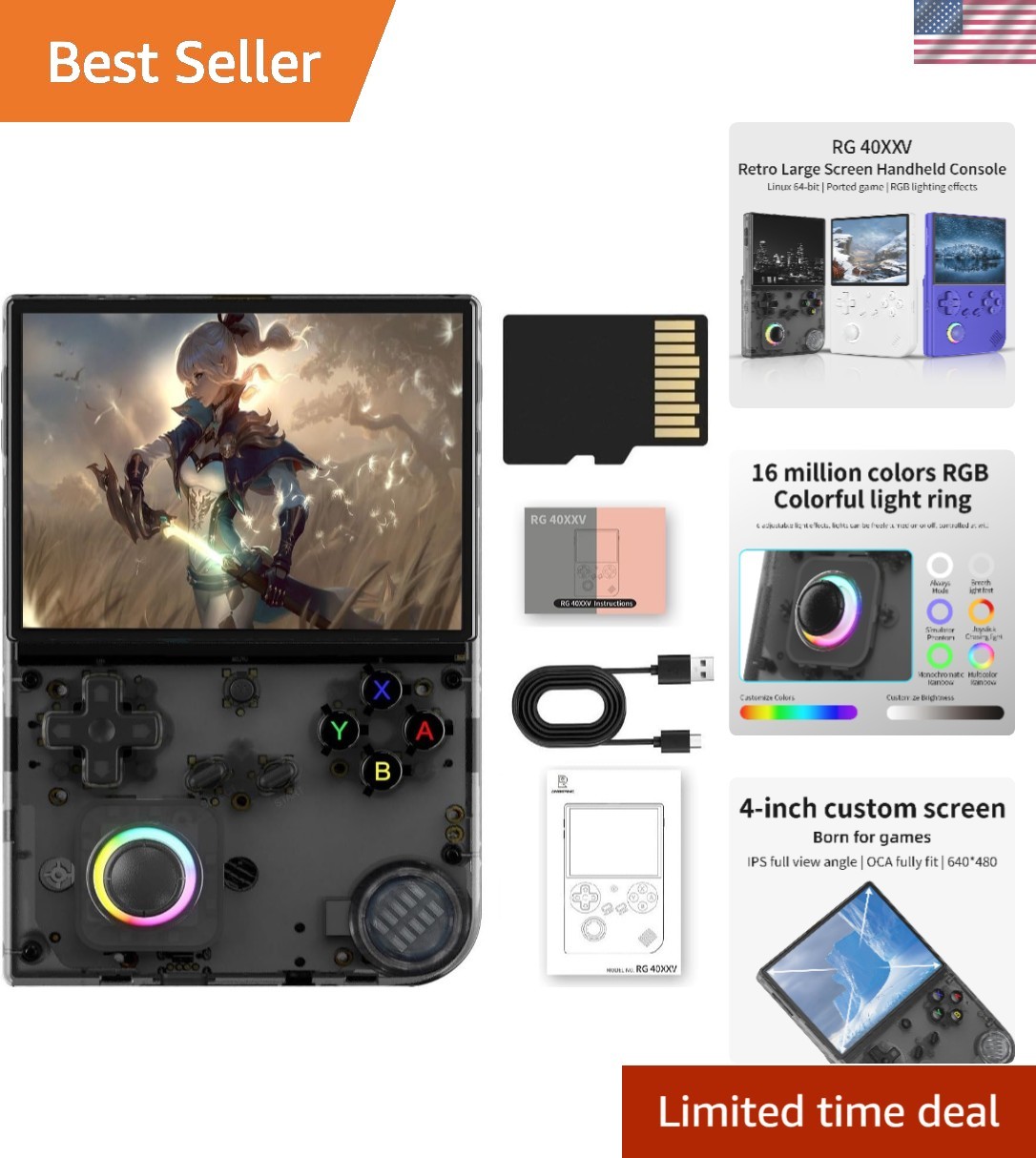 Anbernic RG40XX V Retro Console – Stunning 4.0 Inch Display & Classic Games