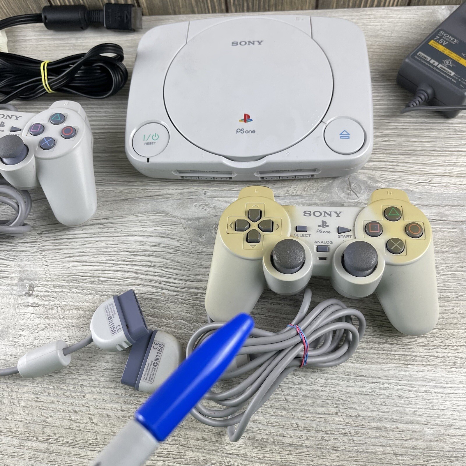 PlayStation PS one PS1 SCPH-101 Console Controller, And Power Cable Tested