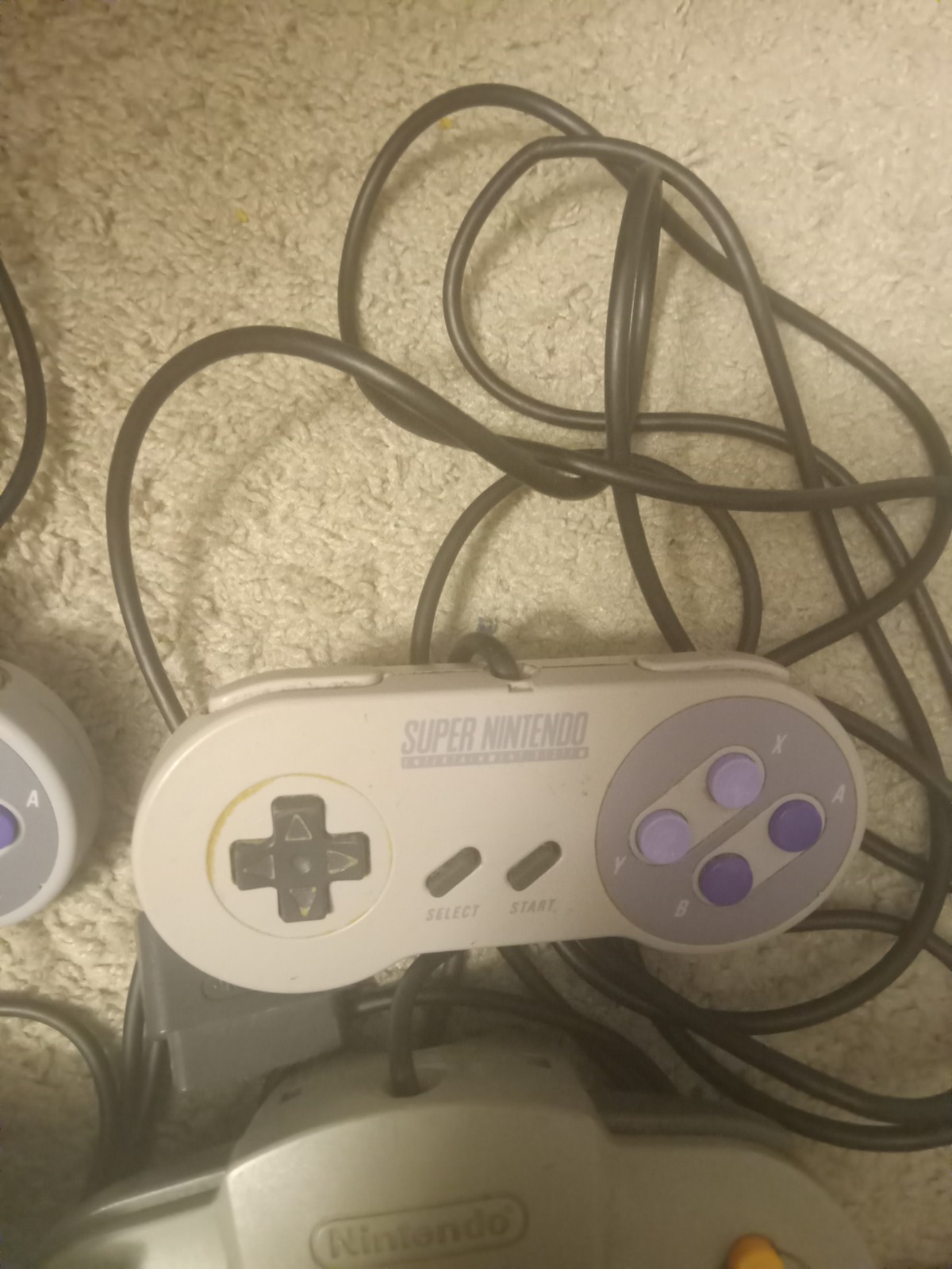 6 Game Controllers N64 SNES And PS1 Mostly Authentic Plus N64 Controller Pak