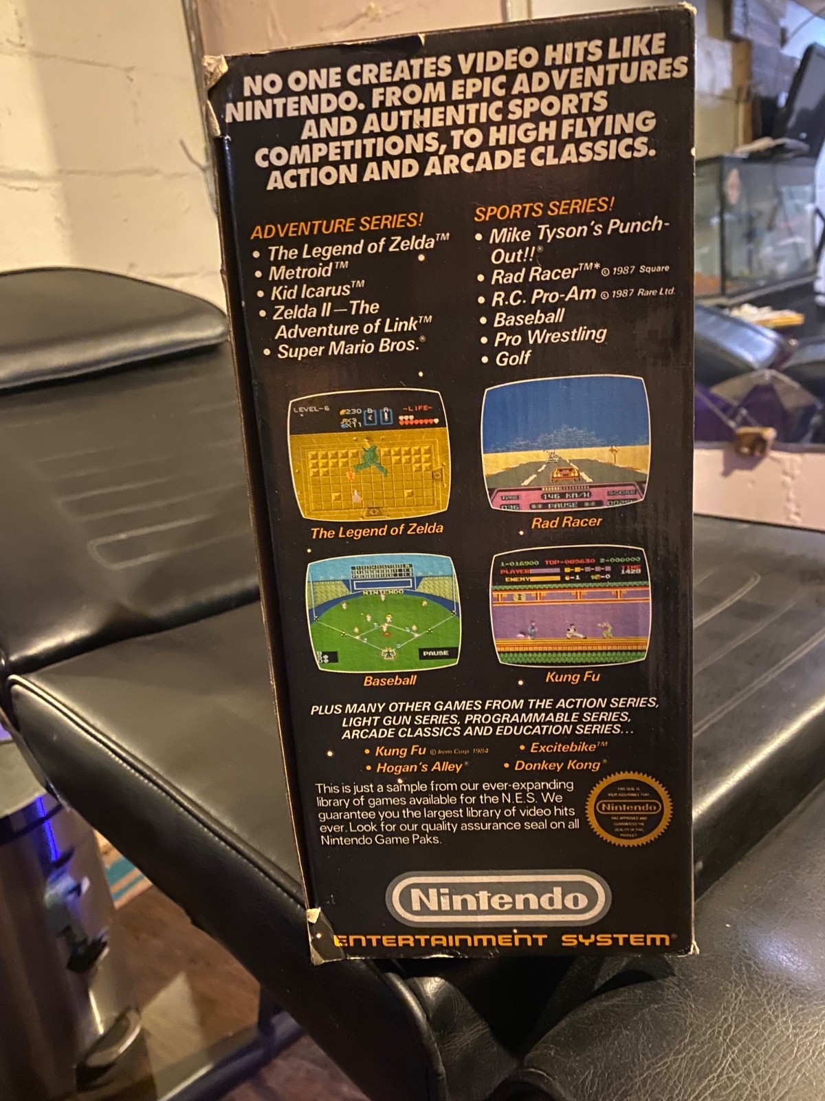 VTG Nintendo NES ACTION SET Complete CIB Box Inserts Controller Zapper WORKS